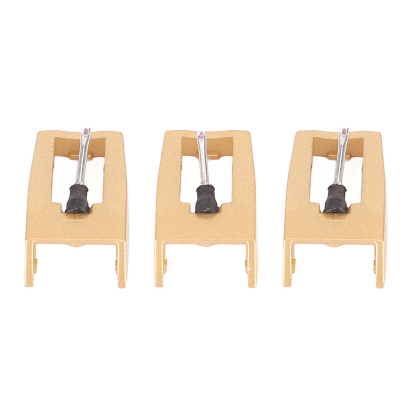 3pcs Turntable Record Needle High Performance For Music Lovers Gold