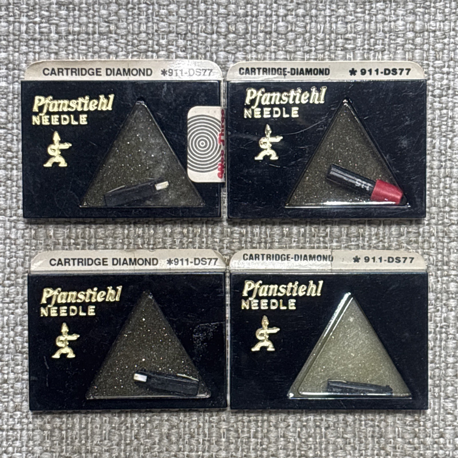 Pfanstiehl 911-DS77 Diamond Stylus/Needle Replaces ASTATIC 81TX; EV 81D NOS (4)