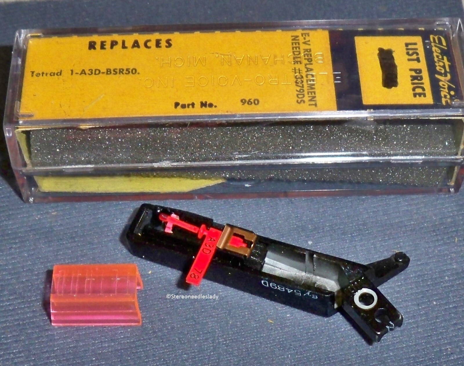 Electro-Voice EV 5489D Tetrad 1-A3D-BSR50 cartridge NEEDLE & Shroud for BSR