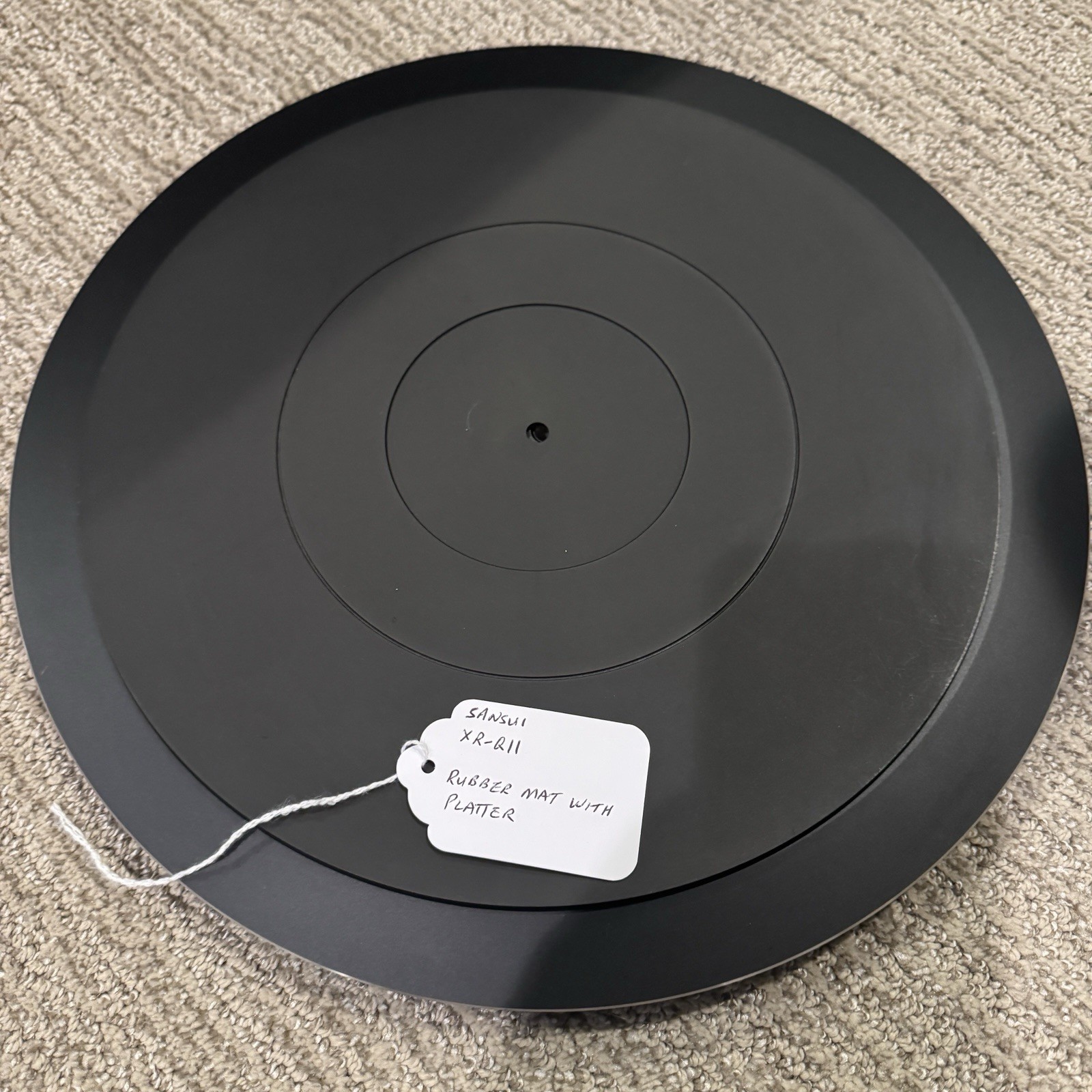 SANSUI XR-Q11 ORIGINAL TURNTABLE PLATTER WITH RUBBER MAT – EXCELLENT CONDITION