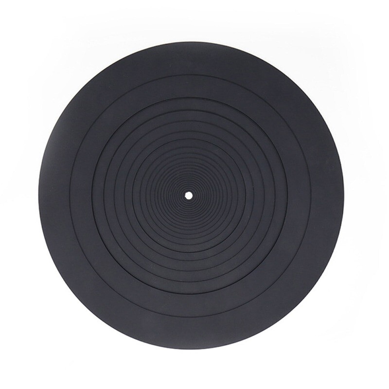 12″ Turntable Platter Mat Rubber Silicone Pad for All LP Vinyl Record Player BLK