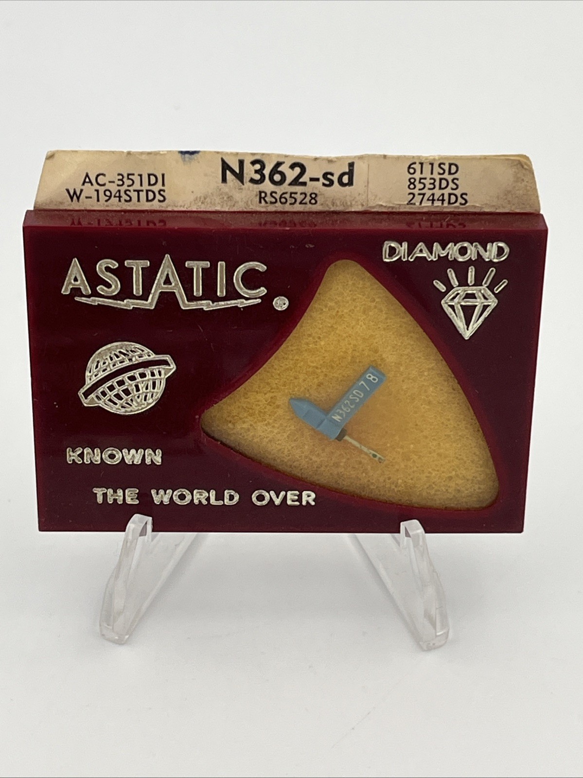 Astatic N362-sd Diamond/Sapphire Needle NOS 78 LP GE C-500 RS6528 509-DS73