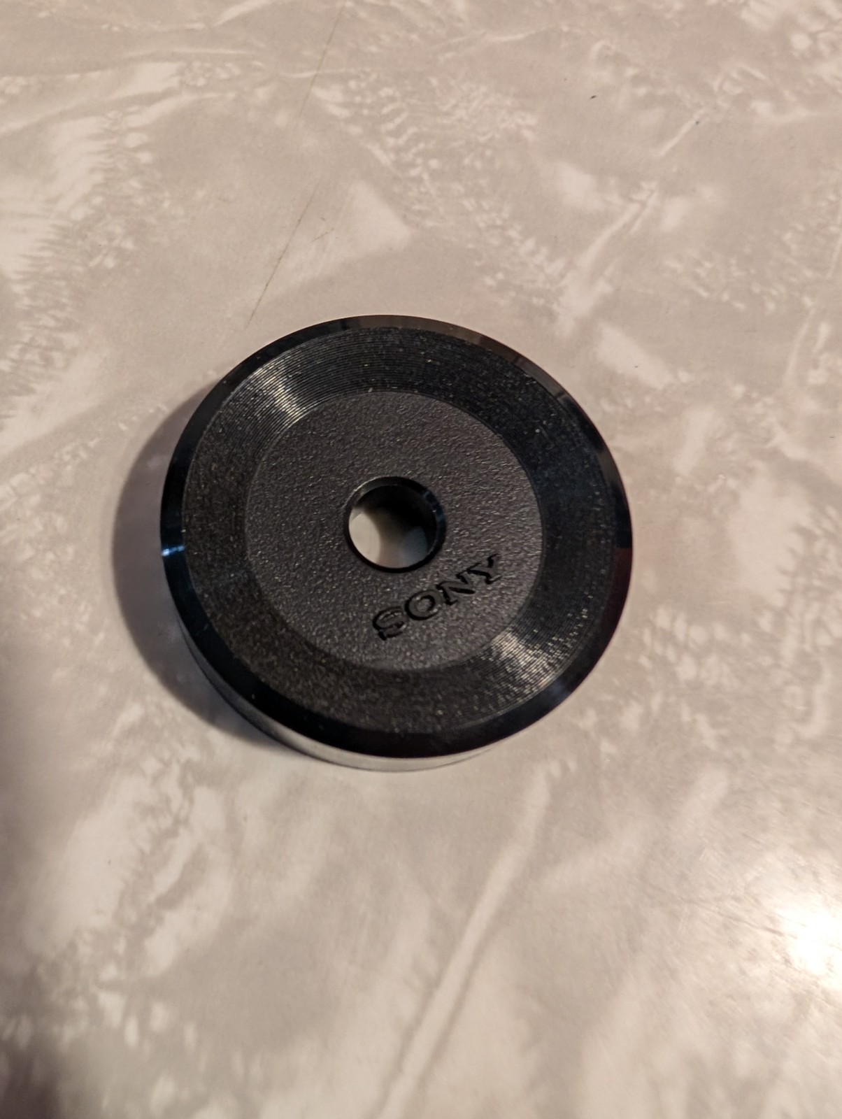 OEM Sony 45 RPM Record Adapter Puck Black Turntable Vinyl Record Spindle Hub