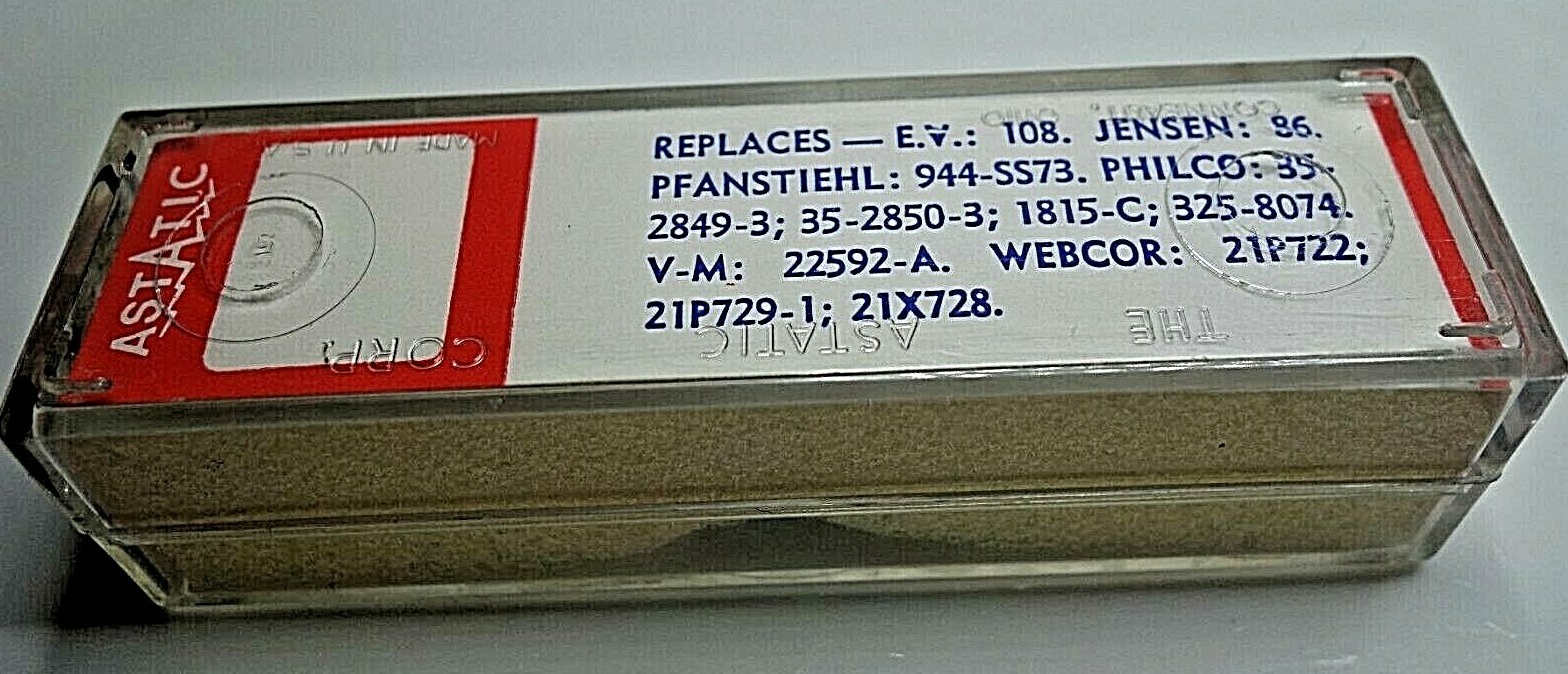 ASTATIC 115 PHILCO 35-2849-3 35-2850-3 1815-C 325-8074 EV 108 NEEDLE CARTRIDGE