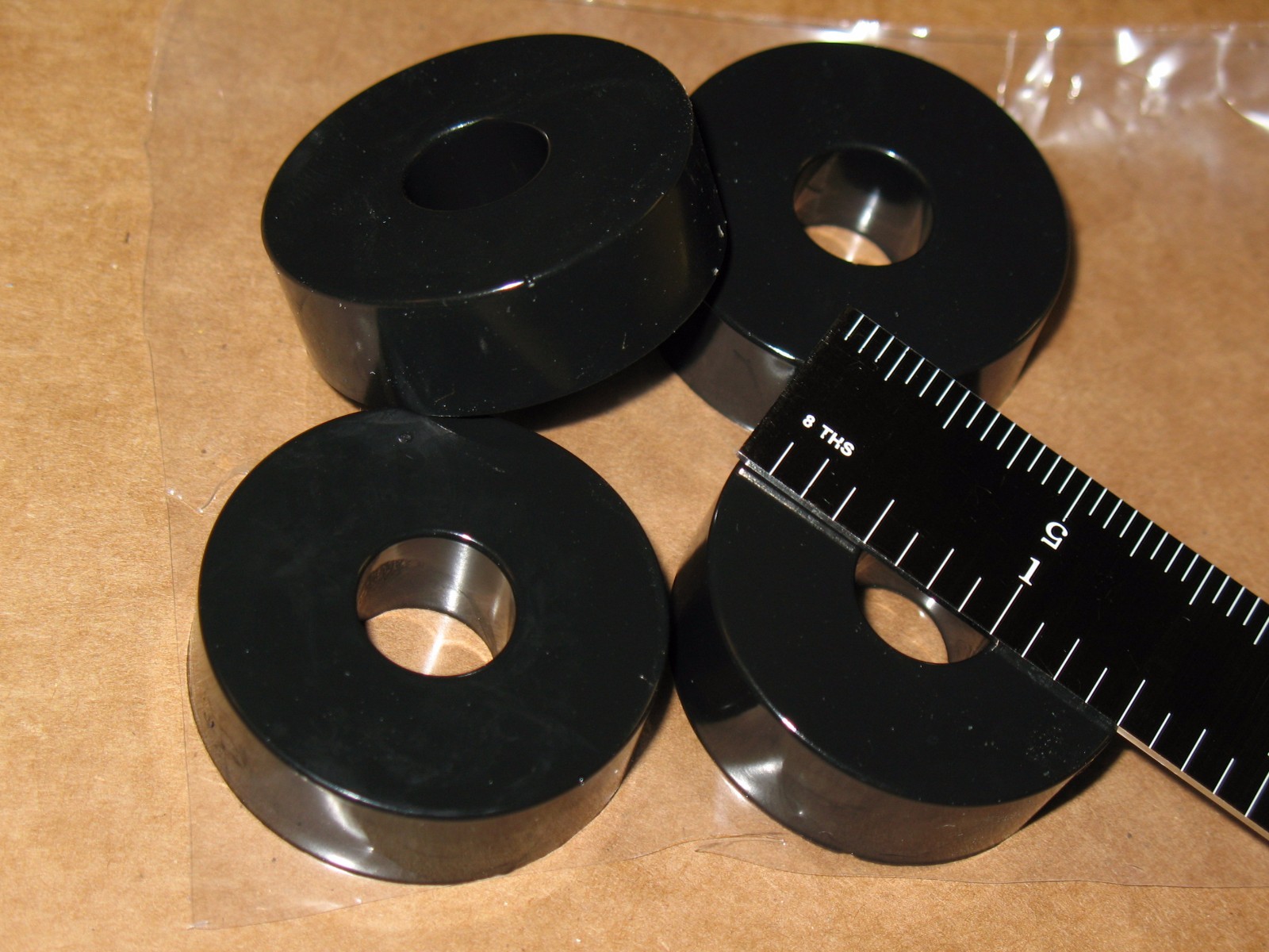 4 VIBRATION ISOLATION RING FEET 1.5″ 38mm DIA .5″H 50D SORBOGEL TURNTABLE Q NS