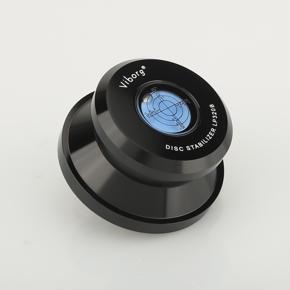 Aluminum Record Weight Clamp 320g Turntable Stabilizer with Bubble Level 3-in-1
