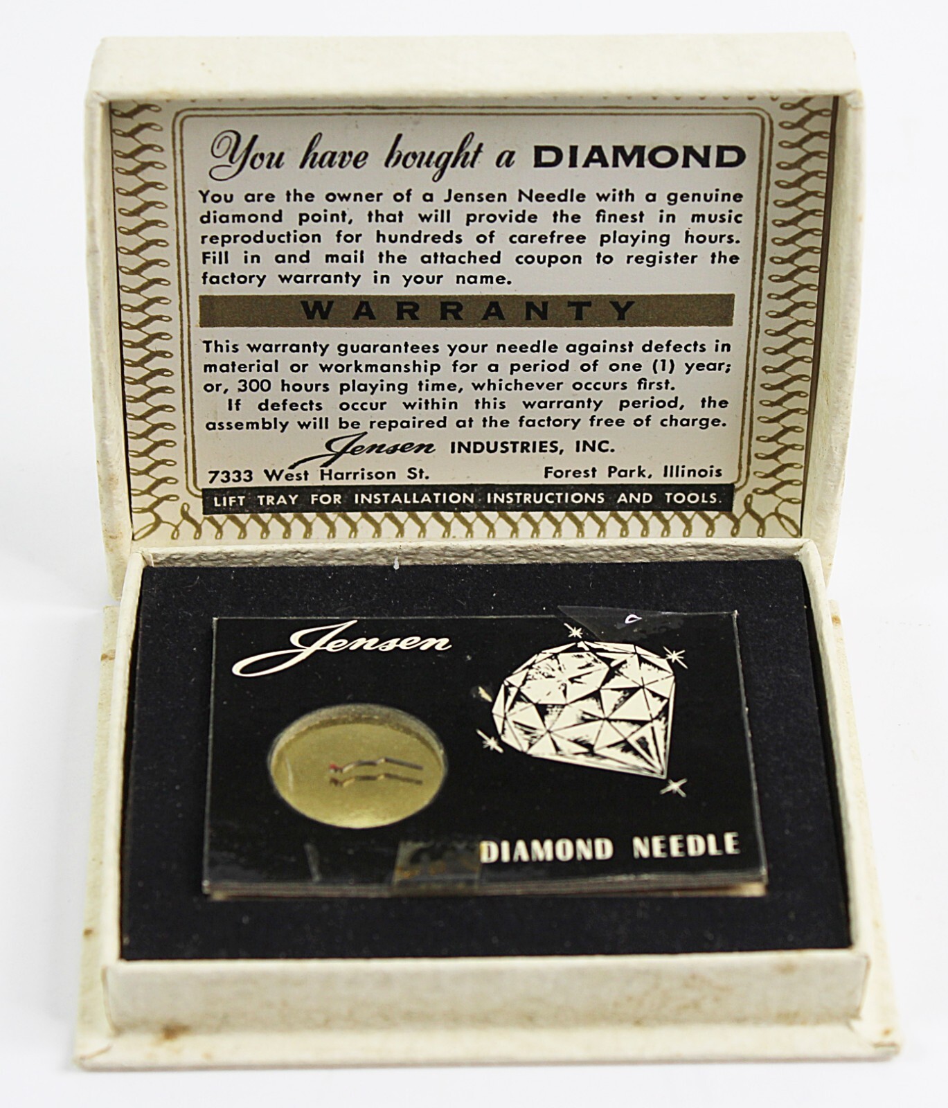 Vintage Phonograph Record Player JENSEN DIAMOND NEEDLE Jewel Tip Stylus JPS30LPD