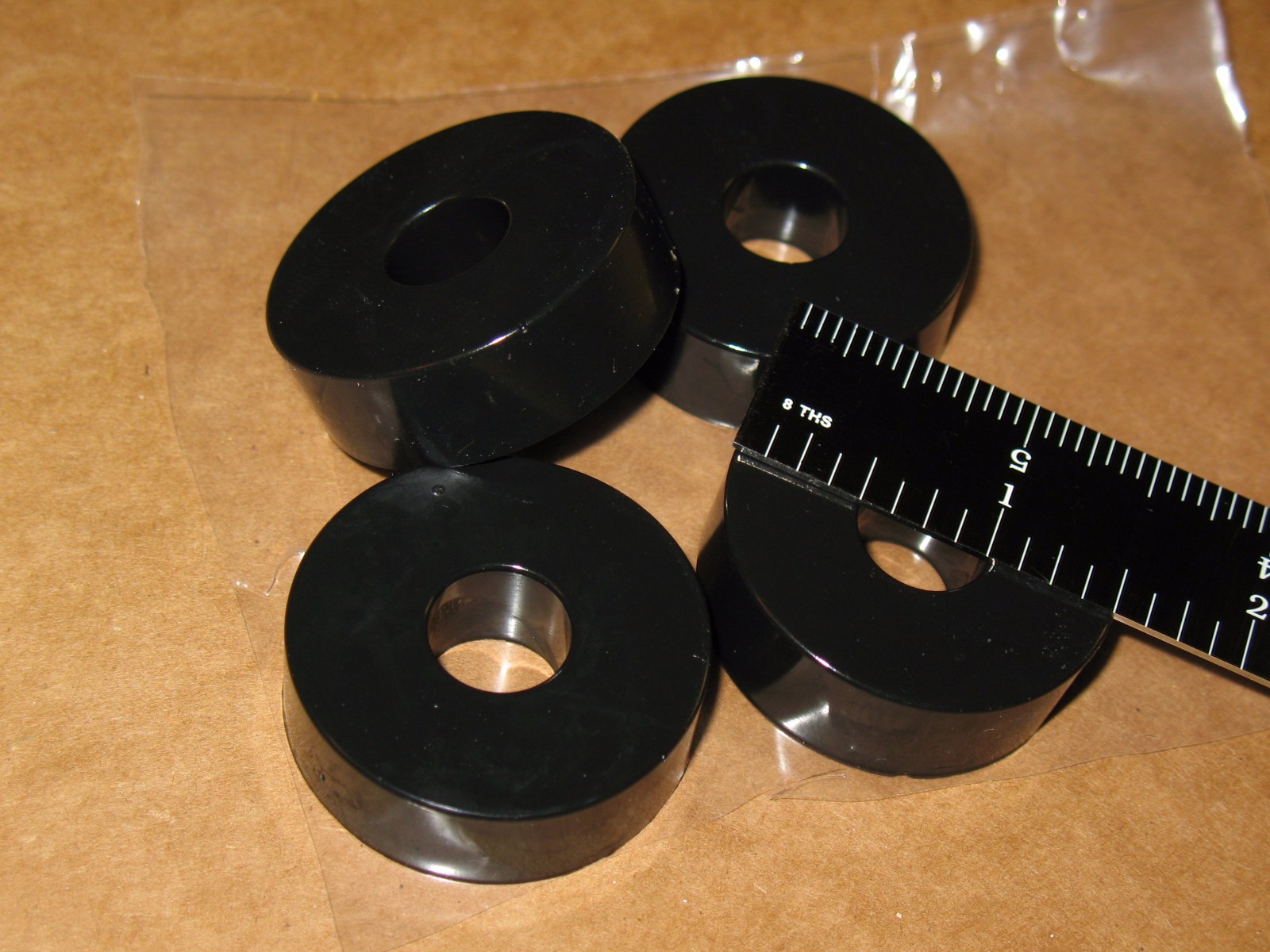4 VIBRATION ISOLATION RING FEET 1.5″ 38mm DIA .5″H 50D SORBOGEL TURNTABLE Q NS