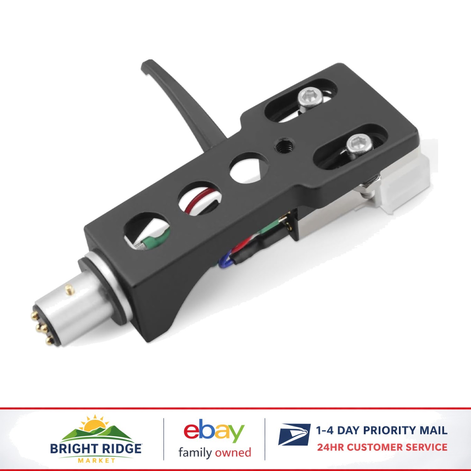 High-Quality Black Headshell with AT-3600L Cartridge for Technics Turntables
