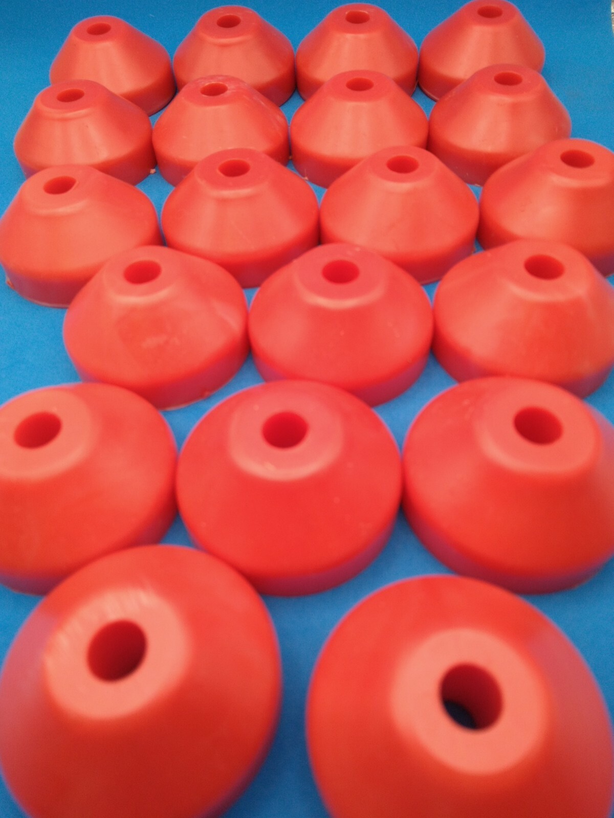 20 Record Adapters Plastic Dome Inserts 45rpm 7” Records USA made