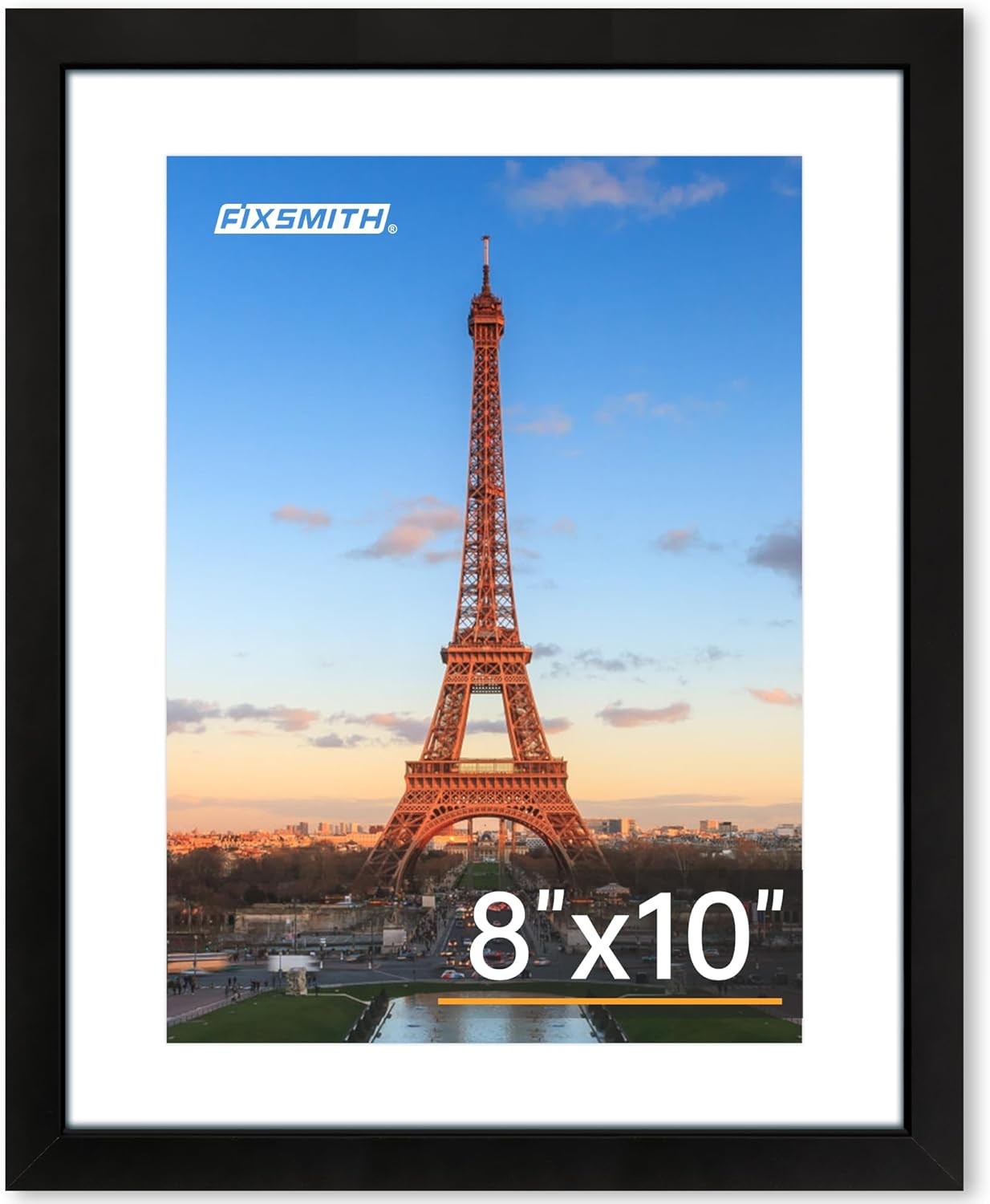 FIXSMITH 8×10 Picture Frame 1 Pack, Photo with HD 8X 10, Black