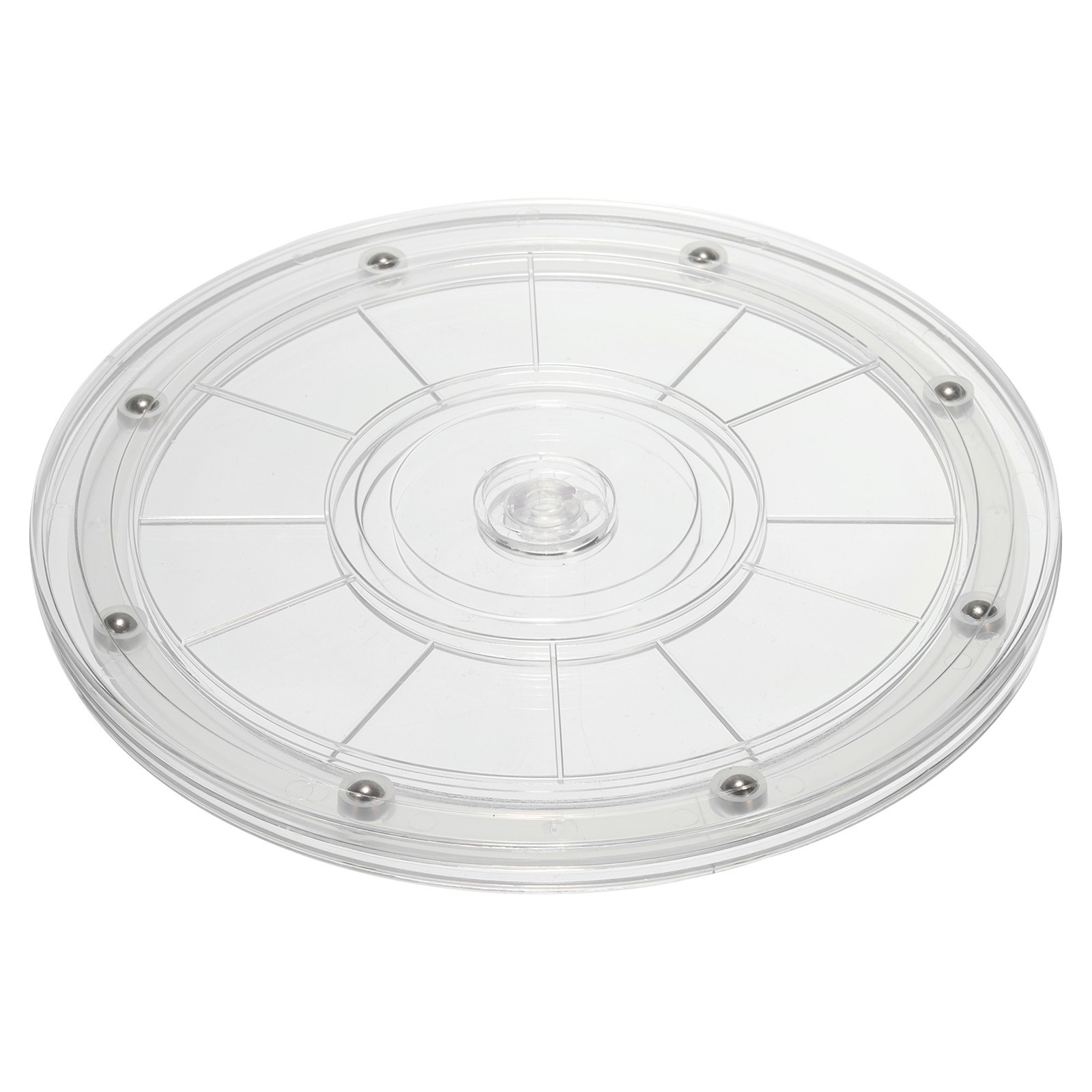 8 Inch Rotating Swivel Stand Turntable with Steel Ball Bearings Clear