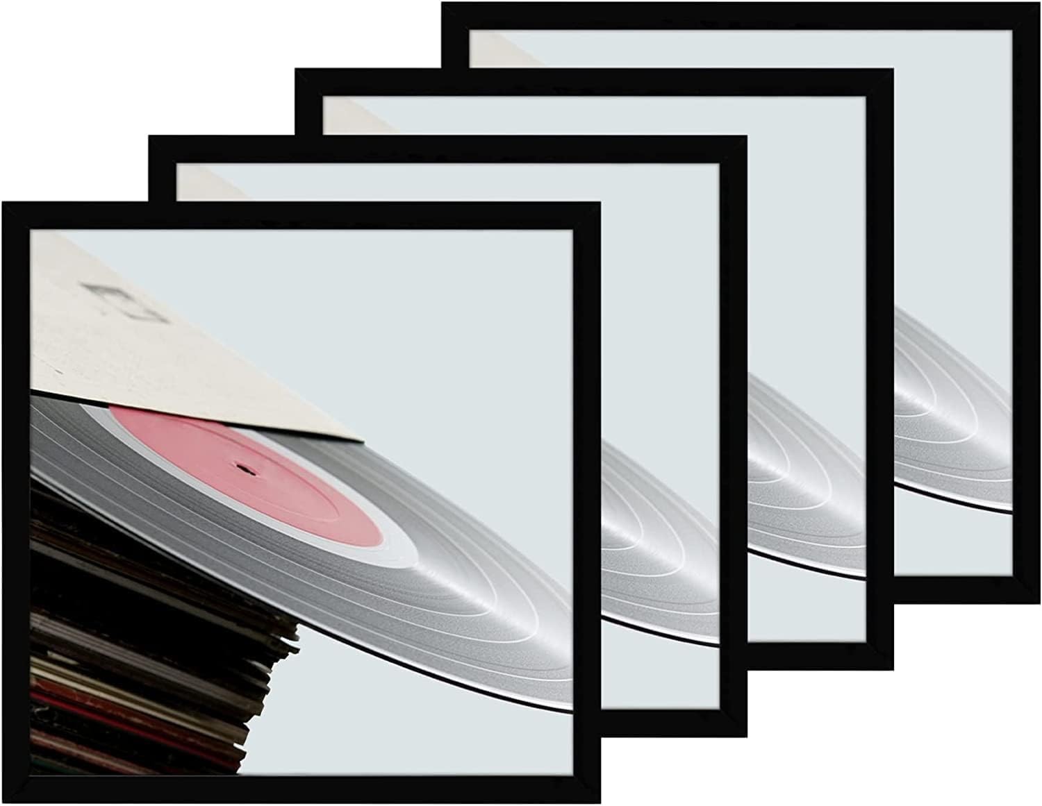 eletecpro 12.5×12.5 Vinyl Record Frame, Matte Black Album 12.5×12.5,