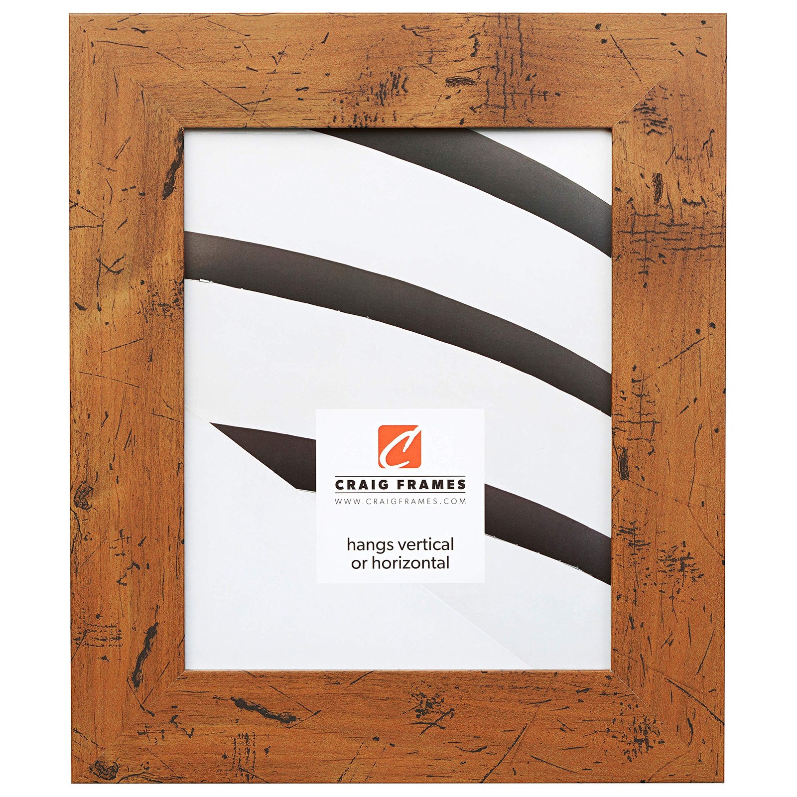 Craig Frames Bauhaus 200, Modern Rustic 11×14, 20277587 Light Walnut Brown