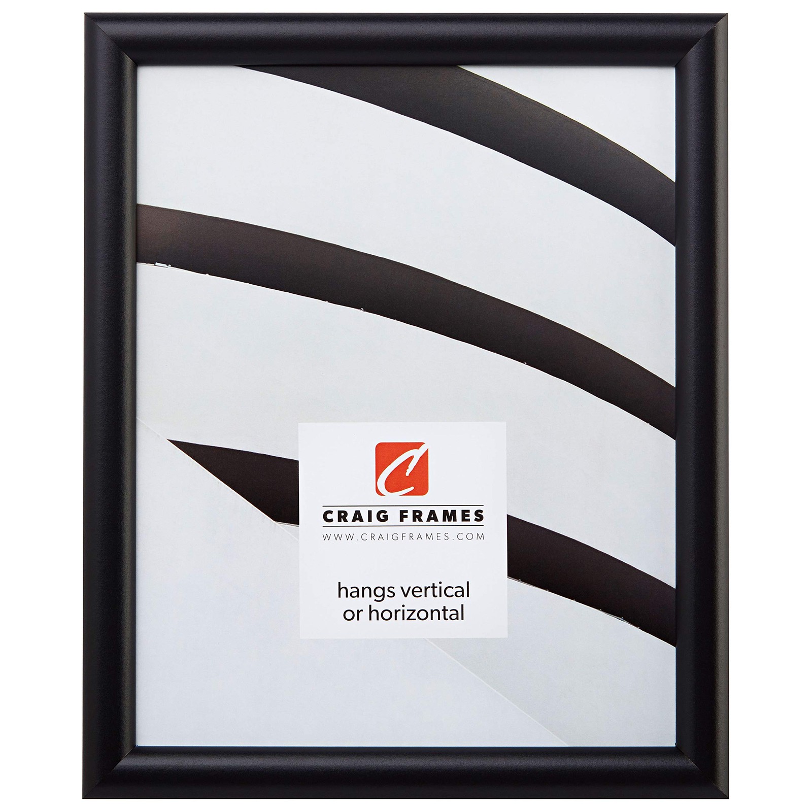 Craig Frames FW2BK 8 by 10-Inch Picture Frame, Smooth Finish, 8 x 10, black