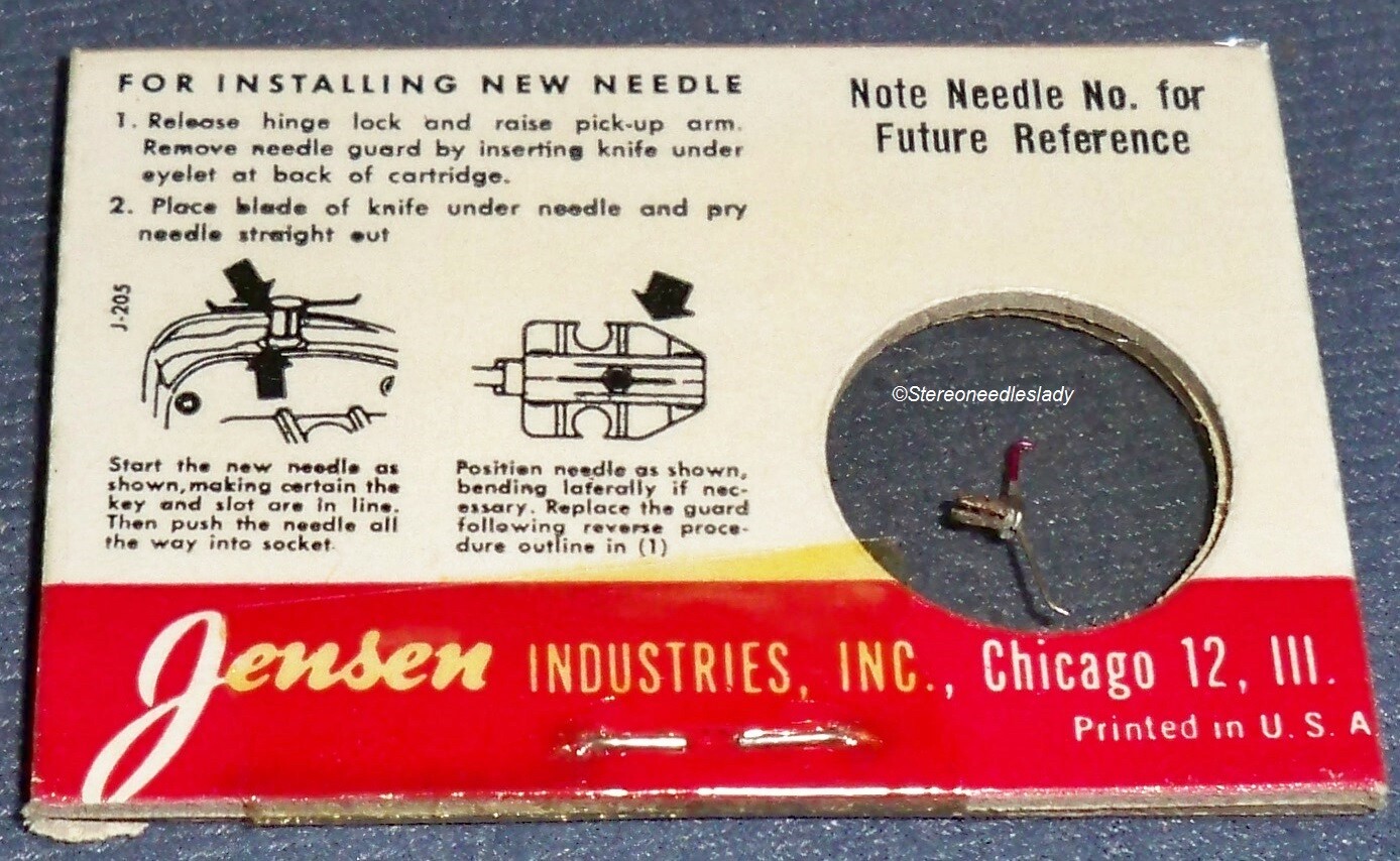 JENSEN NEEDLE for Philco 35-2693 Philco Tilt Cartridge 76-459612 581 Osmium