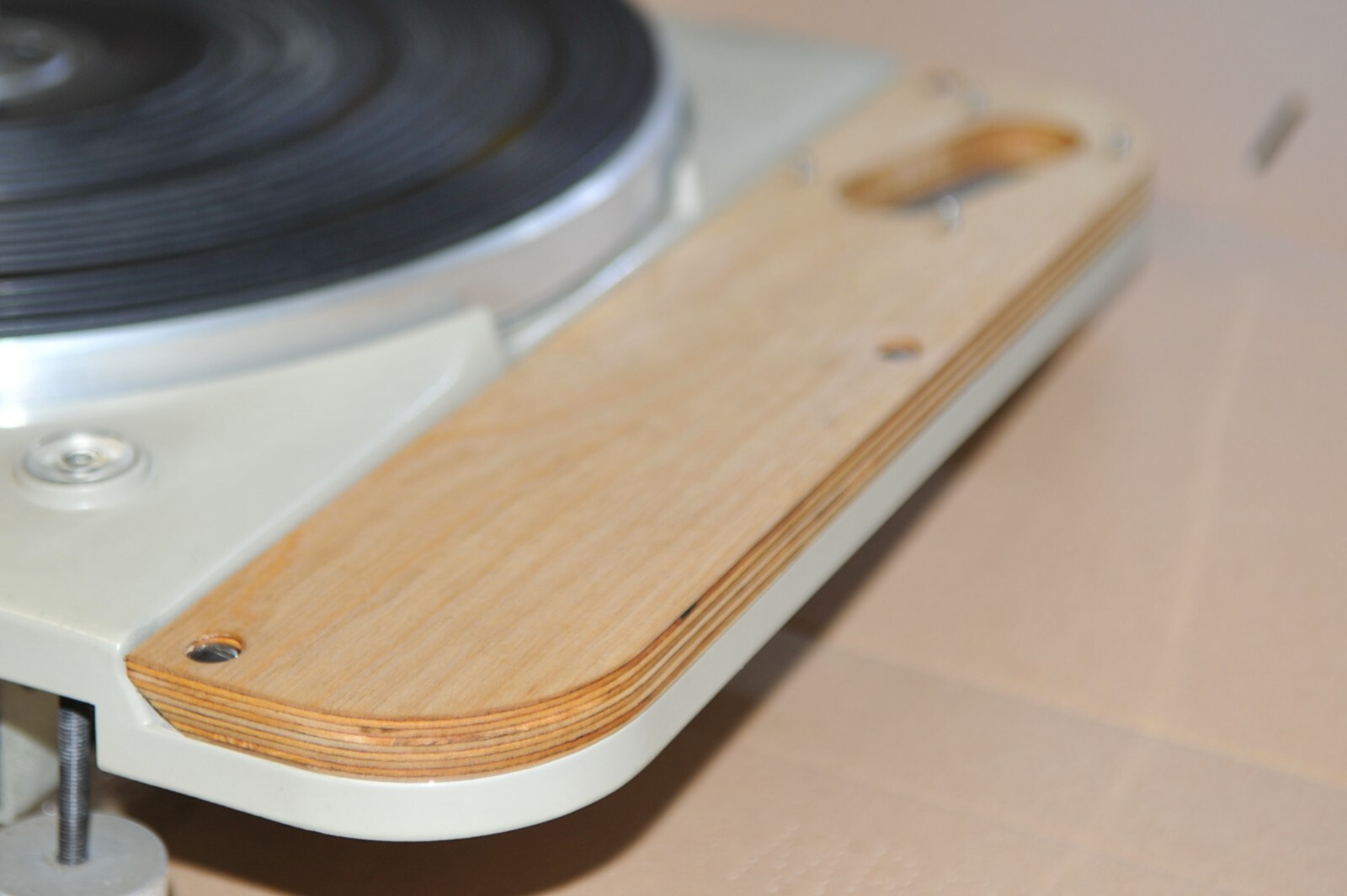 THORENS TD 124 MK I II Tonearm Board for SME 3009 Board Tonarm with bolts screws