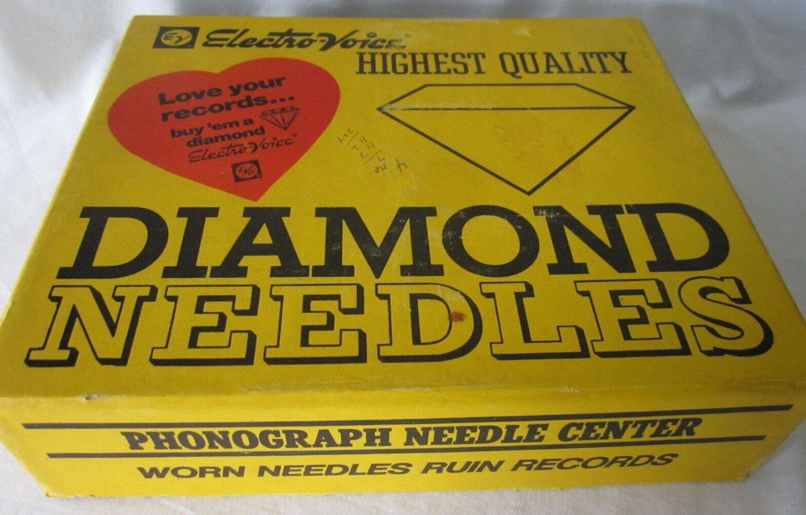 New Electro-Voice Phonograph Diamond Needle B 2123DS Highest Quality Switzerland