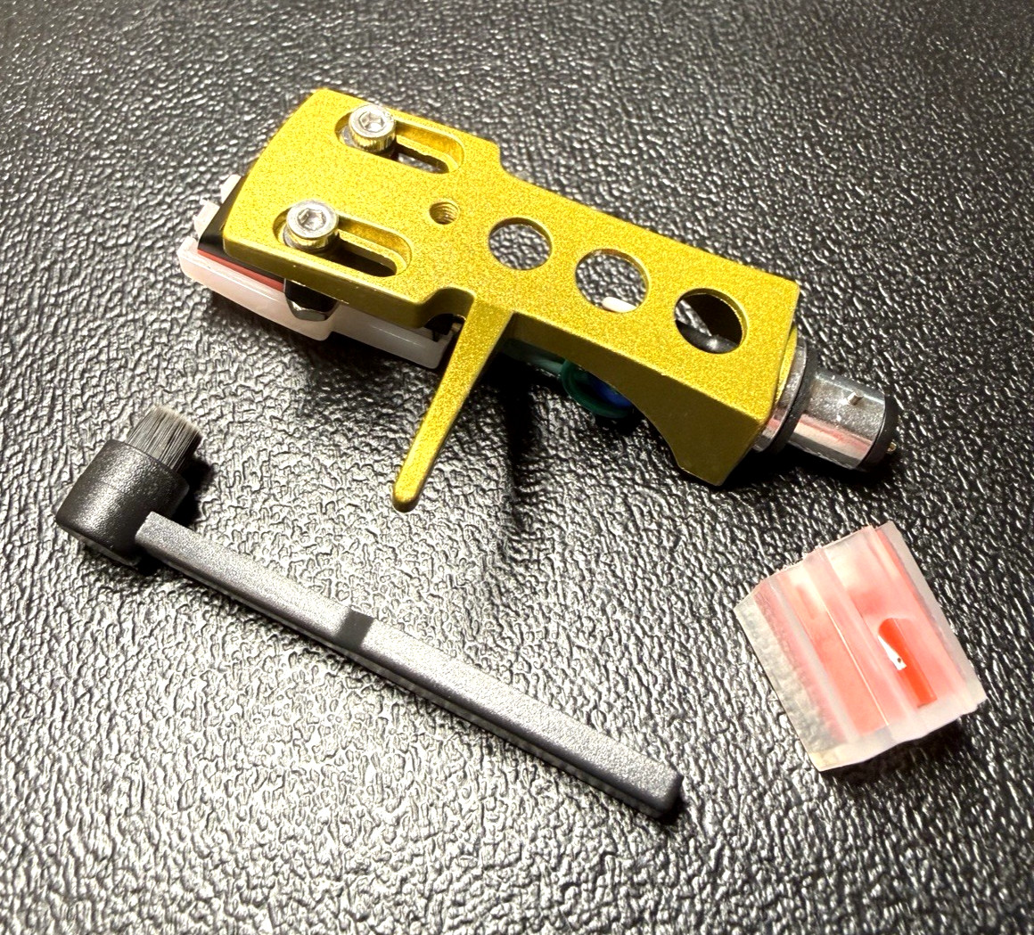 NEW SME HEADSHELL KIT for TECHNICS & MORE! GREEN & GOLD + BONUS STYLUS & MORE!!