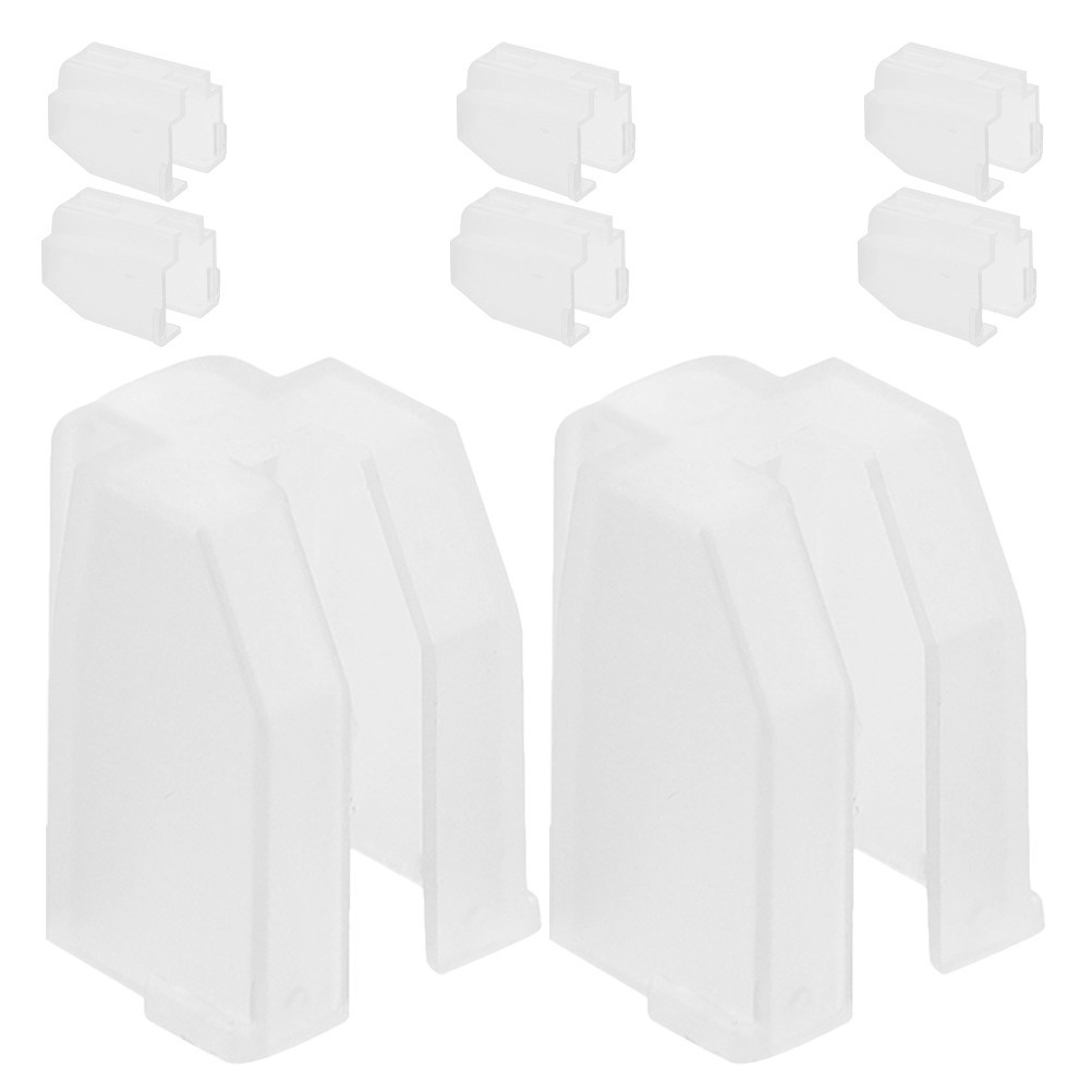 8Pcs Durable White Plastic Stylus Caps for Record Player Needles