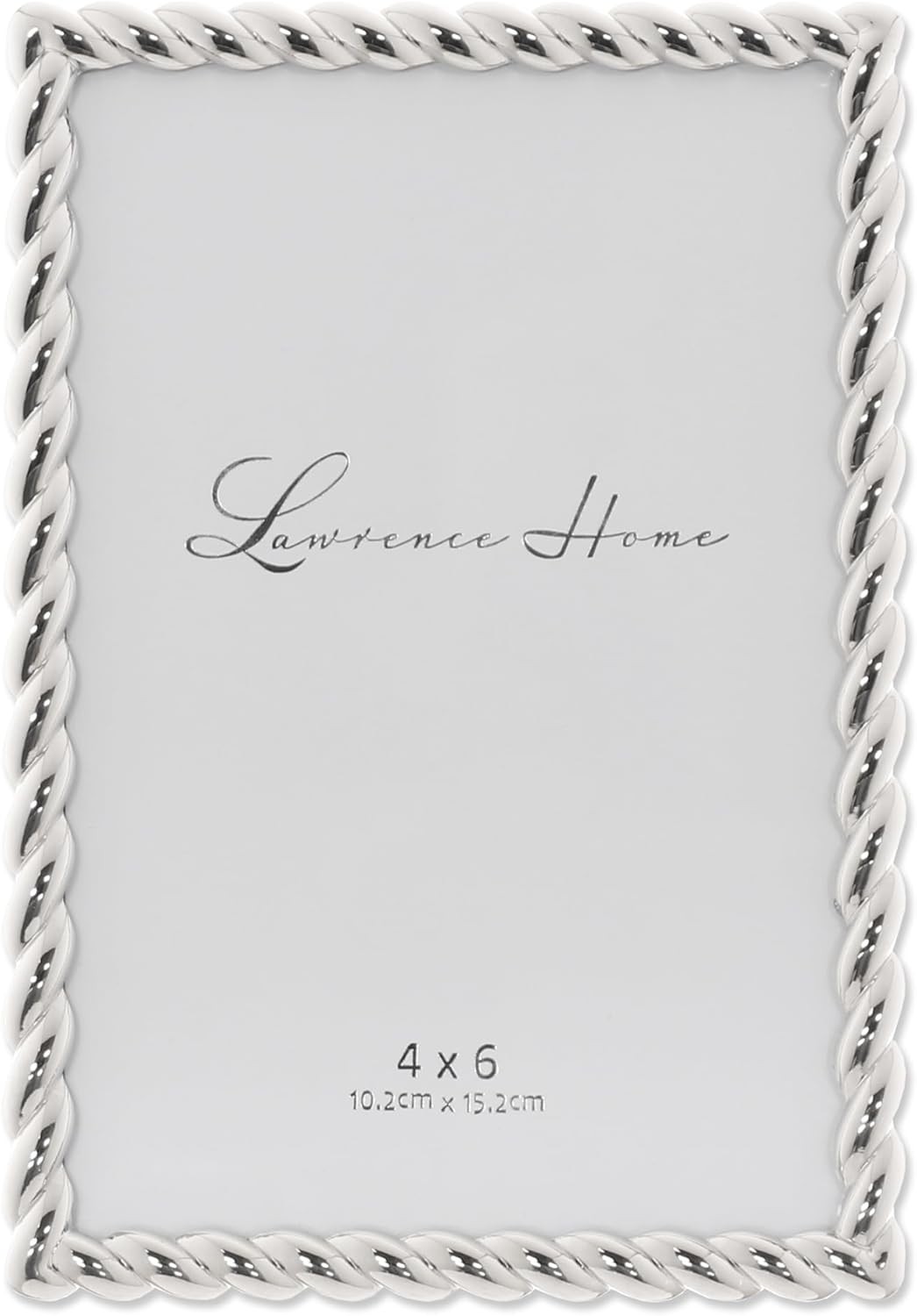 Lawrence Frames Rope Design Metal Frame, 4×6, Silver