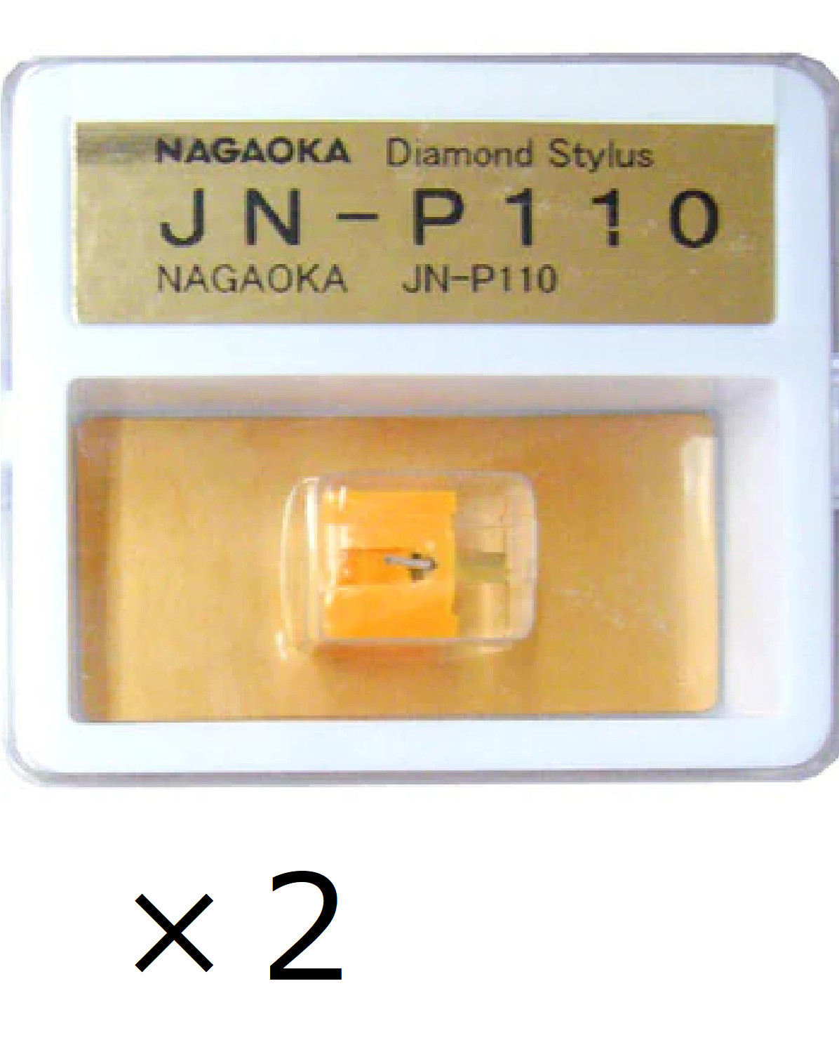 Lot 2 NAGAOKA JN-P110 Genuine Replacement Diamond Stylus for MP-110 from Japan