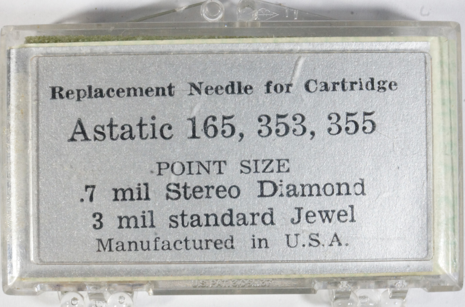 NOS Pageant AS-33-TSD Diamond Needle Stylus for Astatic 165 353 355