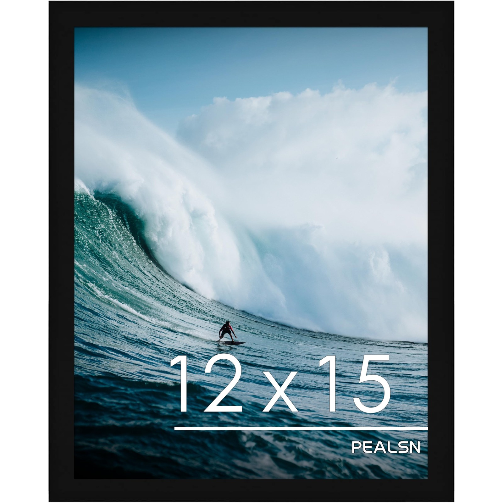 PEALSN 12×15 Picture Frame Black, Photo for Wall Mounting 12×15, Black