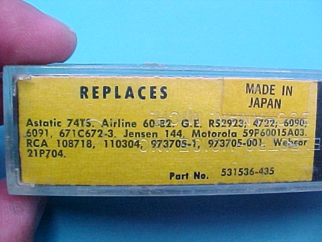 EV ELECTRO VOICE PHONOGRAPH CARTRIDGE NEEDLE 144 SB