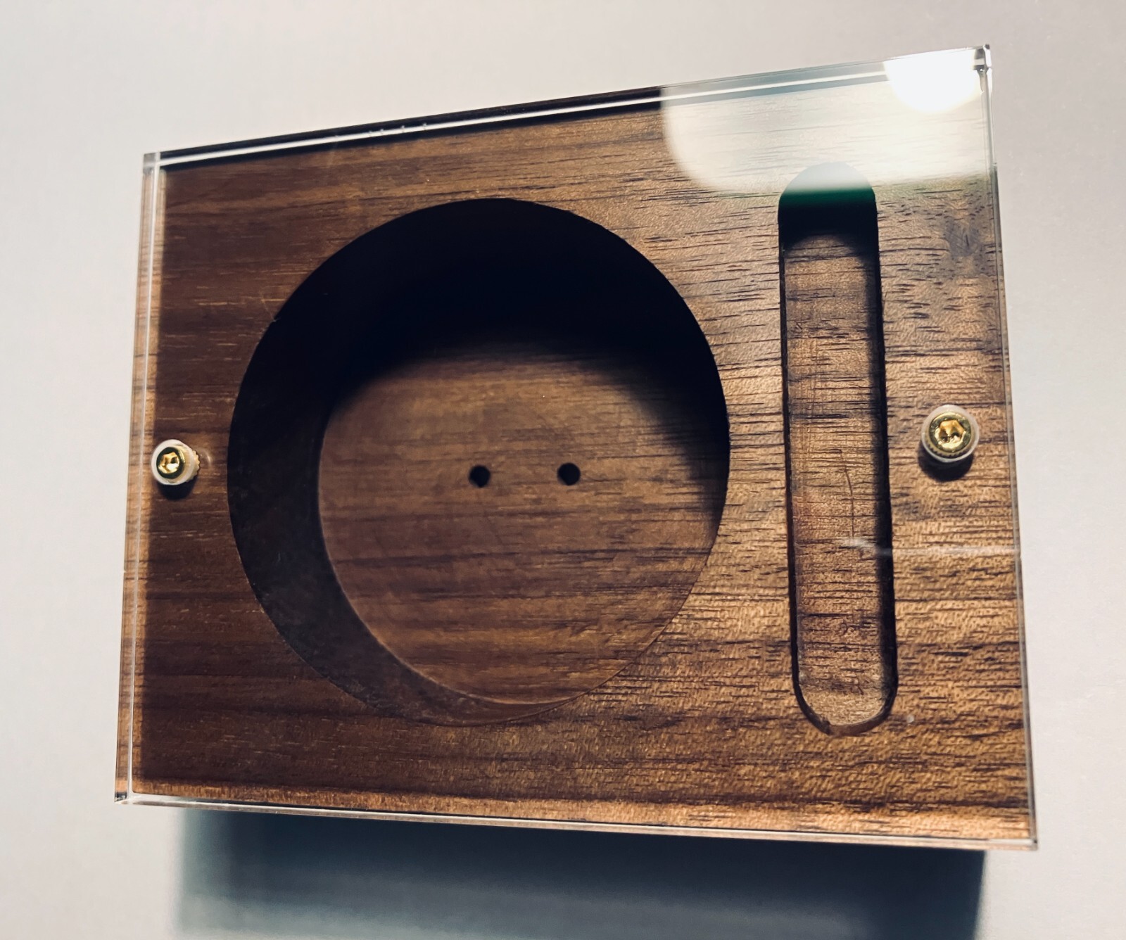 storage box for MM/MC Cartridge transport box handmade black walnut wood
