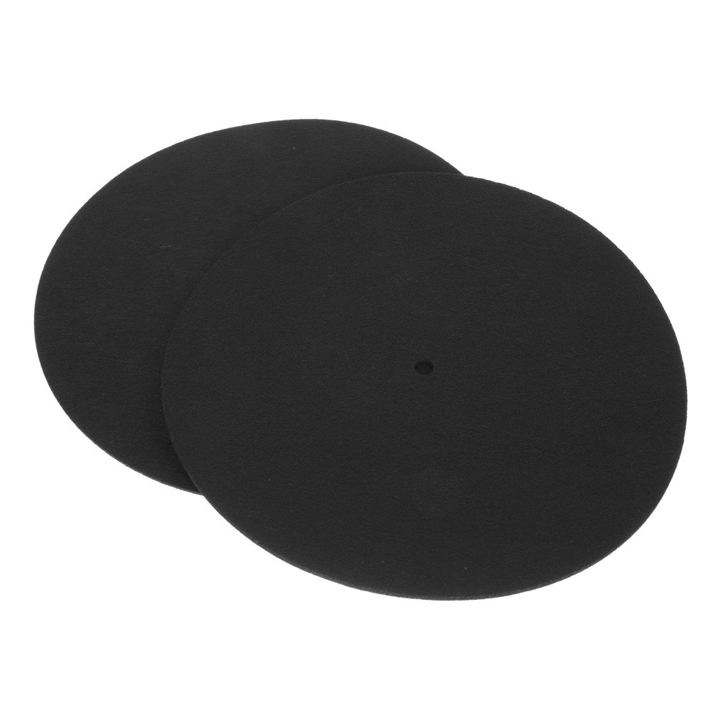 2Pcs Simple Vinyl Protective Pad for Phonograph Records Turntable Mats