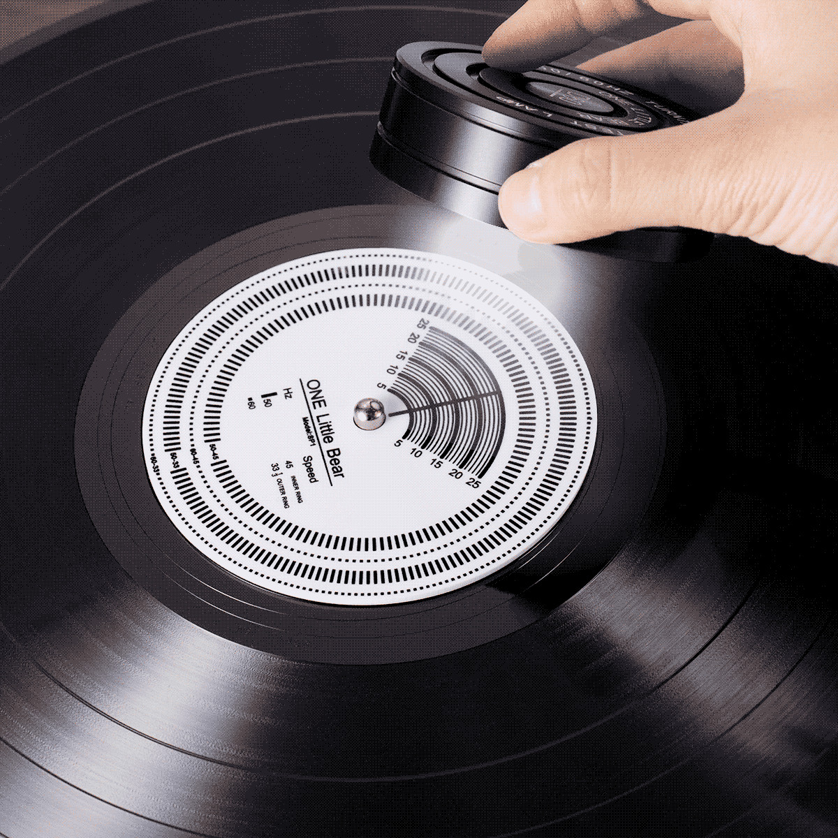 50/60Hz LP Turntable Speed Test Lamp Hand-held Strobe Unit & Stroboscopic Disc