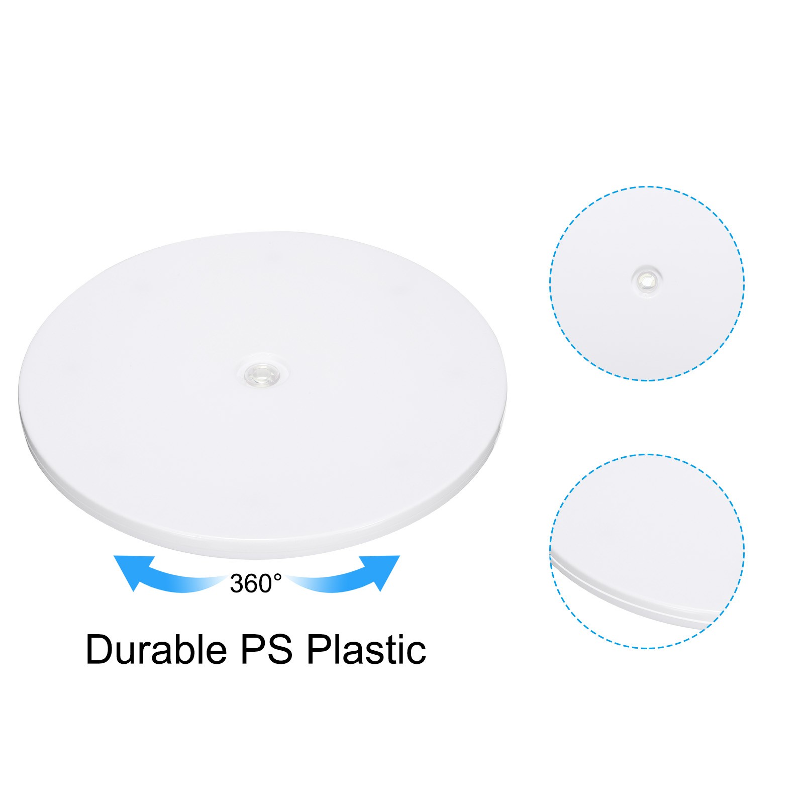 9 Inch Rotating Swivel Stand Turntable with Steel Ball Bearings White