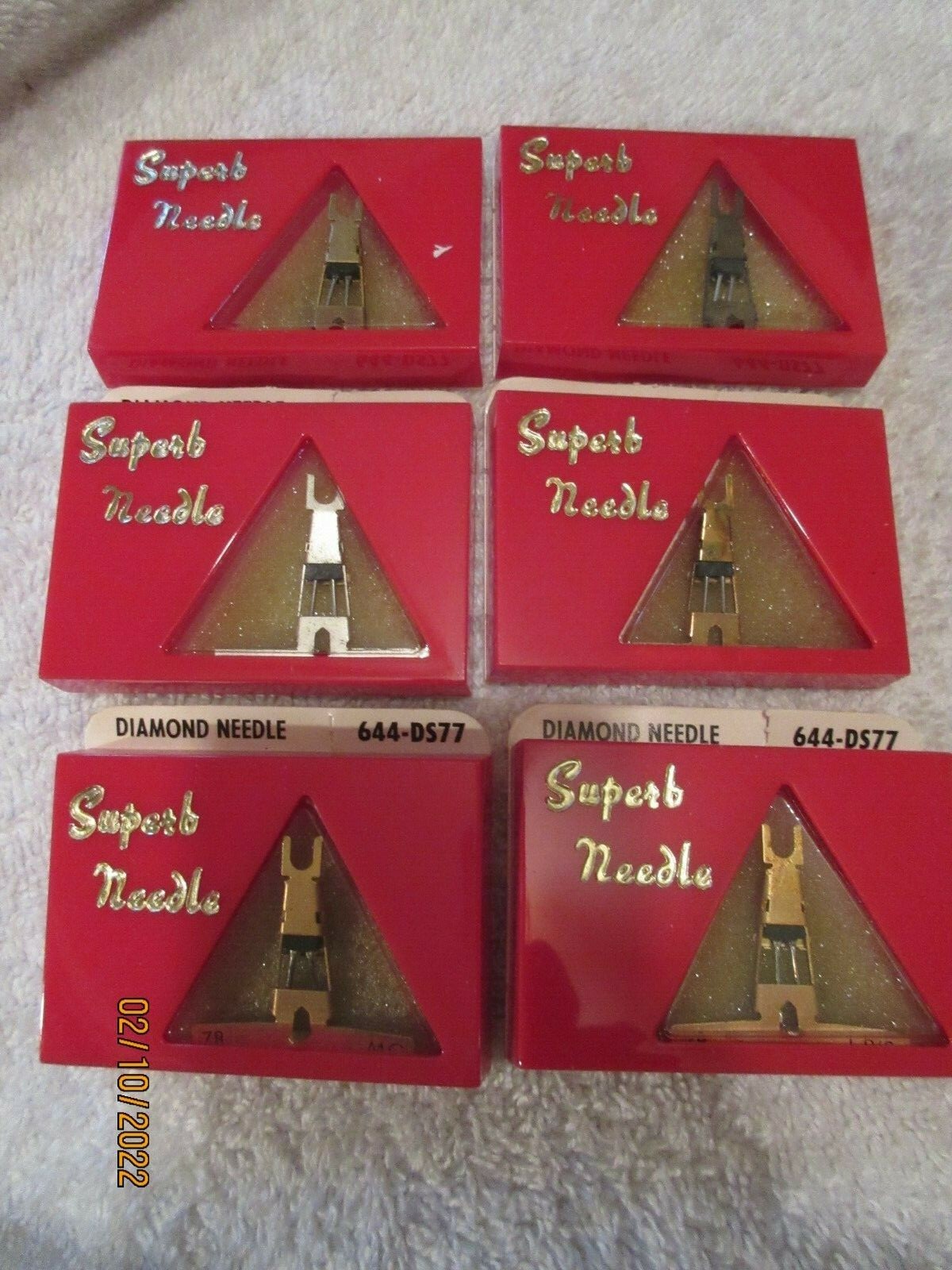 Lot of 6 NOS 644-DS77 TURNTABLE RECORD NEEDLE – RCA 110020 110022 110021 110023