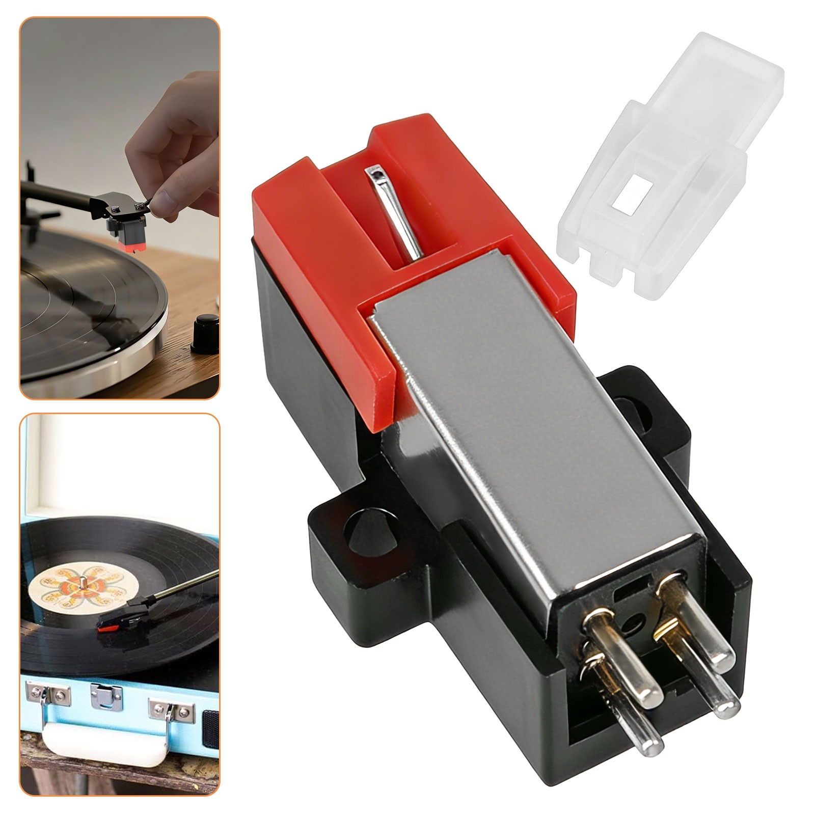 Magnetic Phonograph Cartridge Stylus with LP Needle for Turntable Record Player