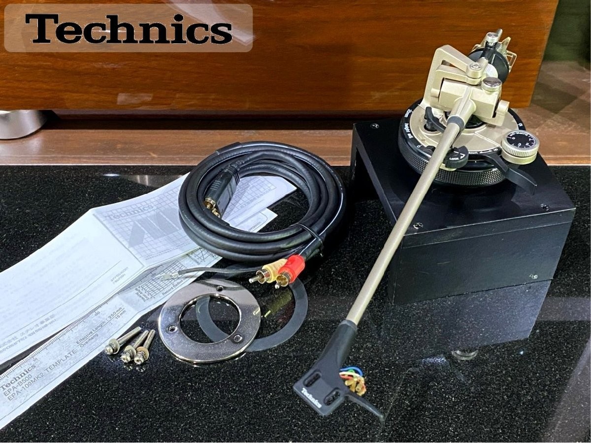 Technics EPA-B500 EPA-A501H Tone Arm with Dedicated PHONO Cable Used