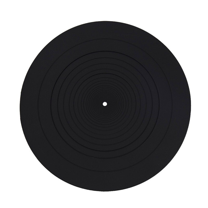 12″ Turntable Platter Mat Rubber Silicone Pad for All LP Vinyl Record Player BLK