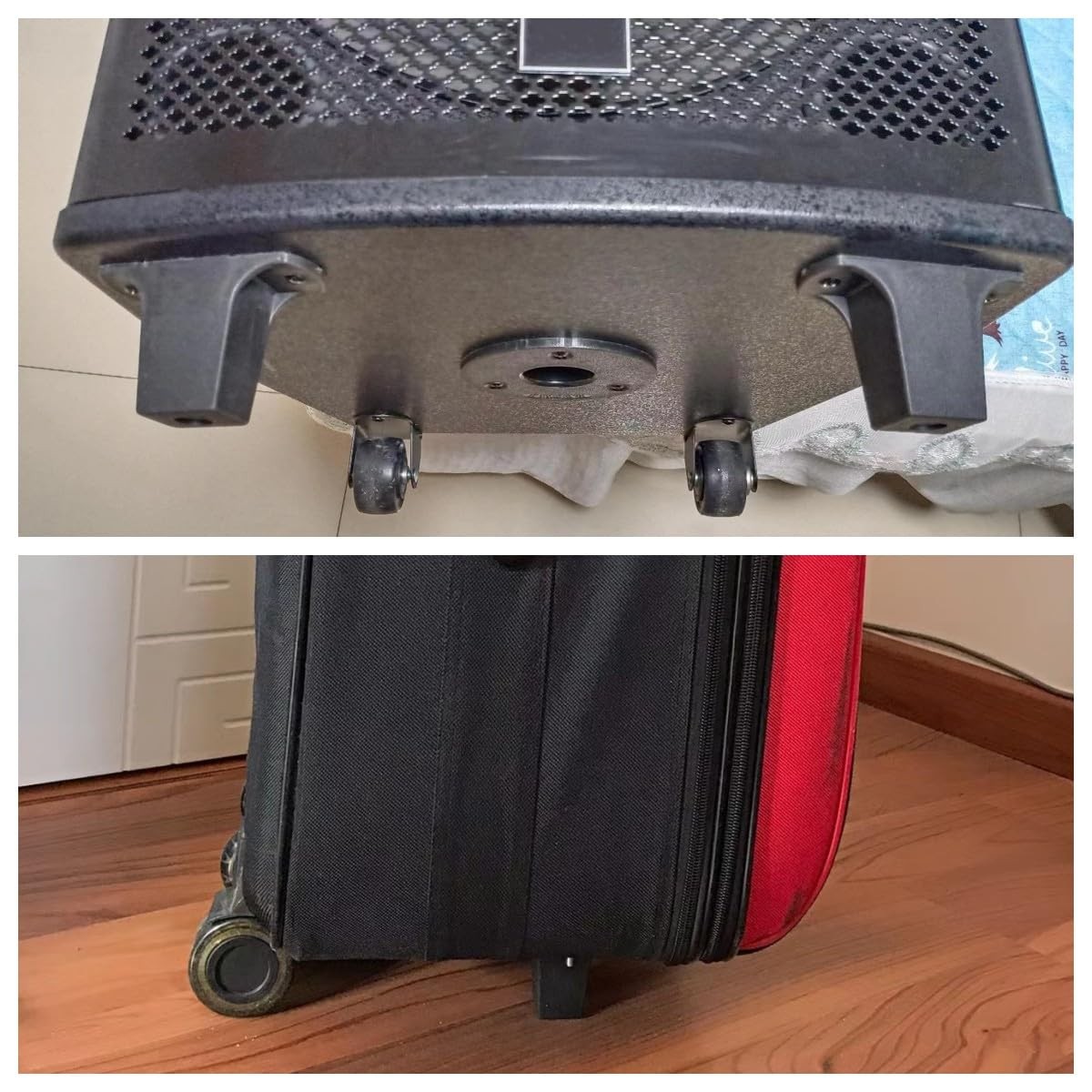 CCeCCe 4 Pack Rolling Duffle Bag Feet Replacement with Mount Hardware