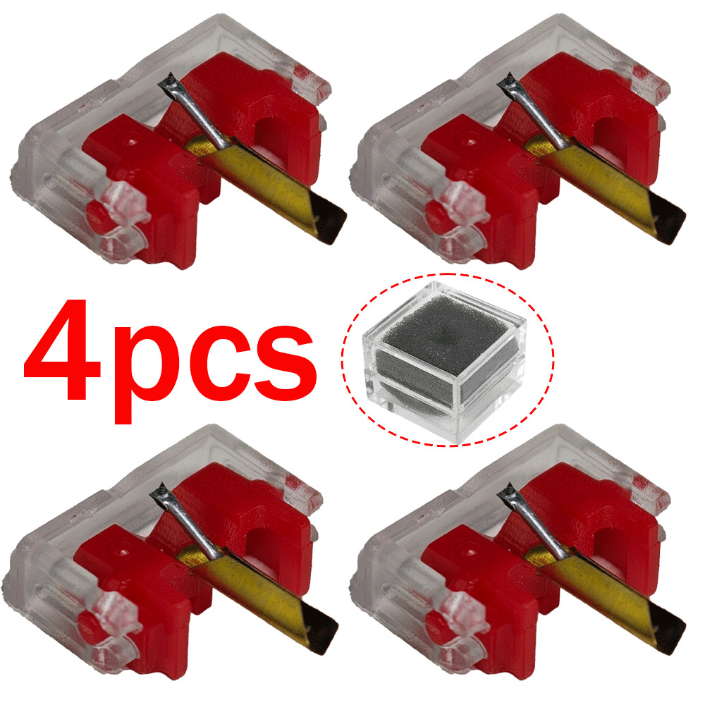 4pcs for SHURE improved N44 N44C N44-7 M44G M44C stylus needle generic red NEW!