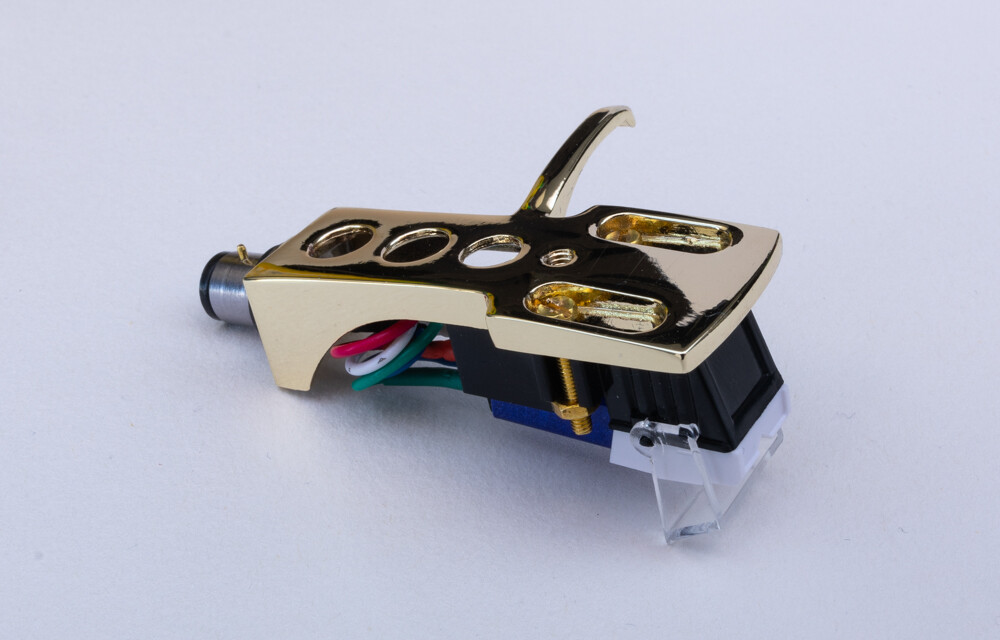 Gold Headshell, cartridge, Stylus for Technics SL D2, SL D202, SL D205, SL D3