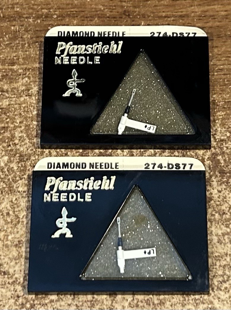 2 PFANSTIEHL Diamond Needles 274-DS77 For BSR ST-16 -ST-21 SC7M Turntable NEW