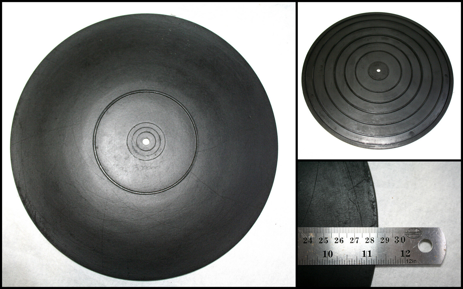 Vintage Turntable Platter Rubber Mat Thick and Heavy 250g (285mm)