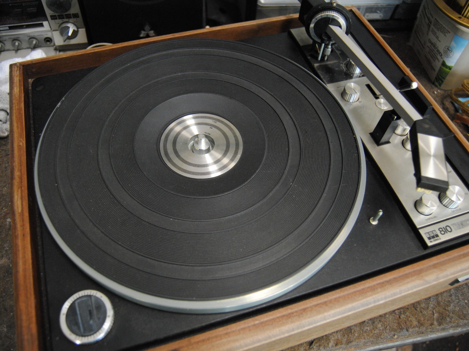 BSR Turntable Platter Mat with Stroboscope Center Disc. Fits 810 and Others?