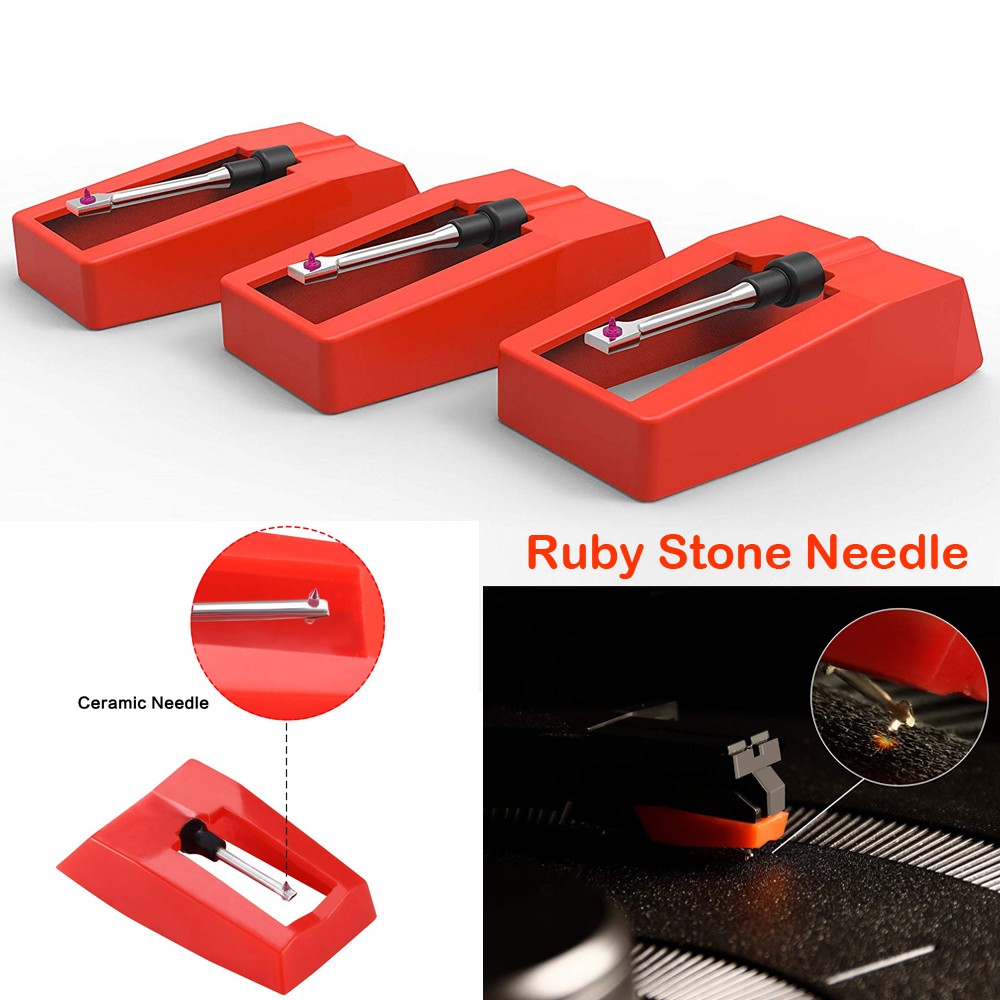 3Pcs Record Player Needle Turntable Stylus Replacement for Crosley Phonograph
