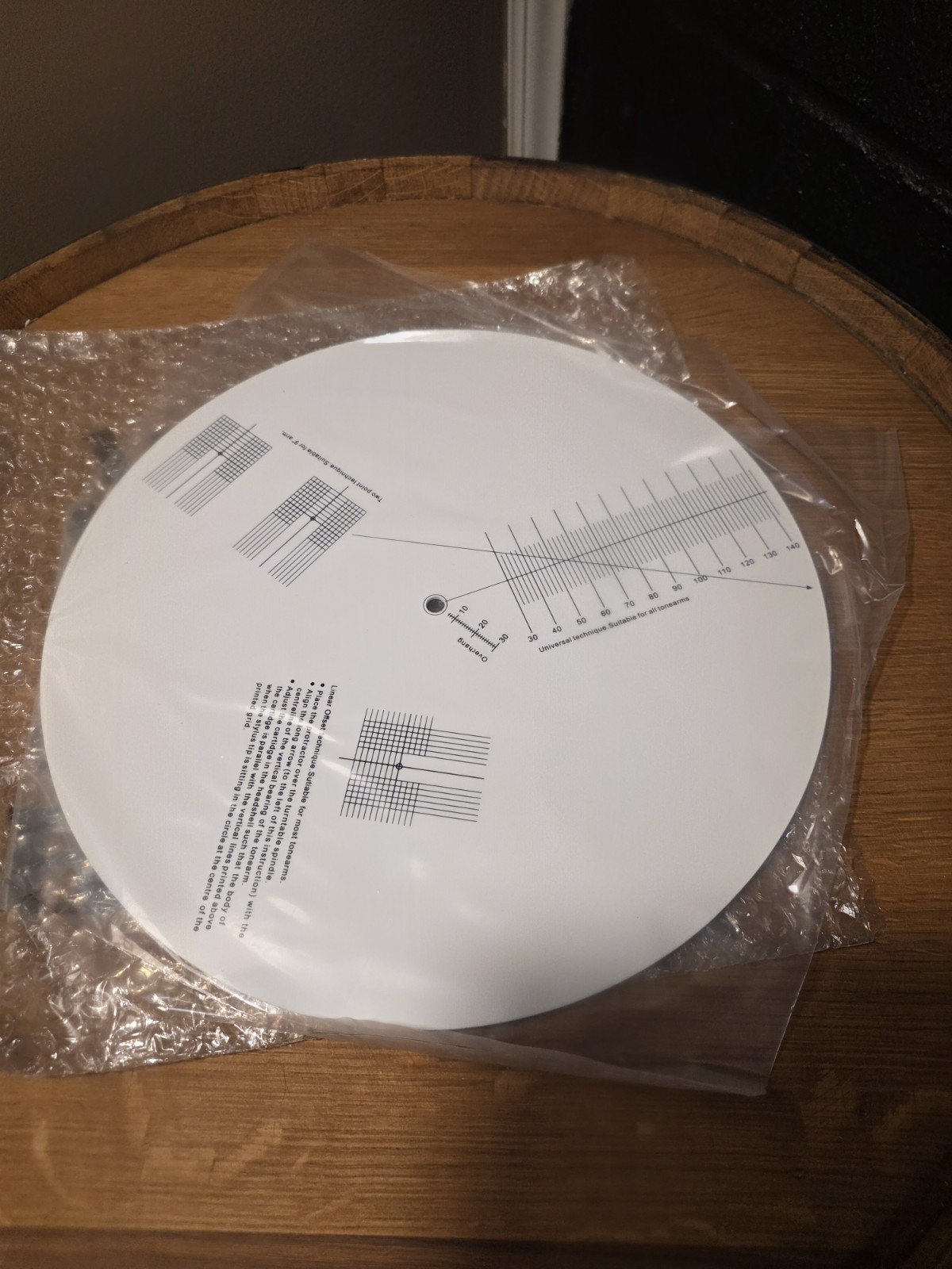 May Records Einstell Schablone Anti-Skating Test Vinyl Testschallplatte