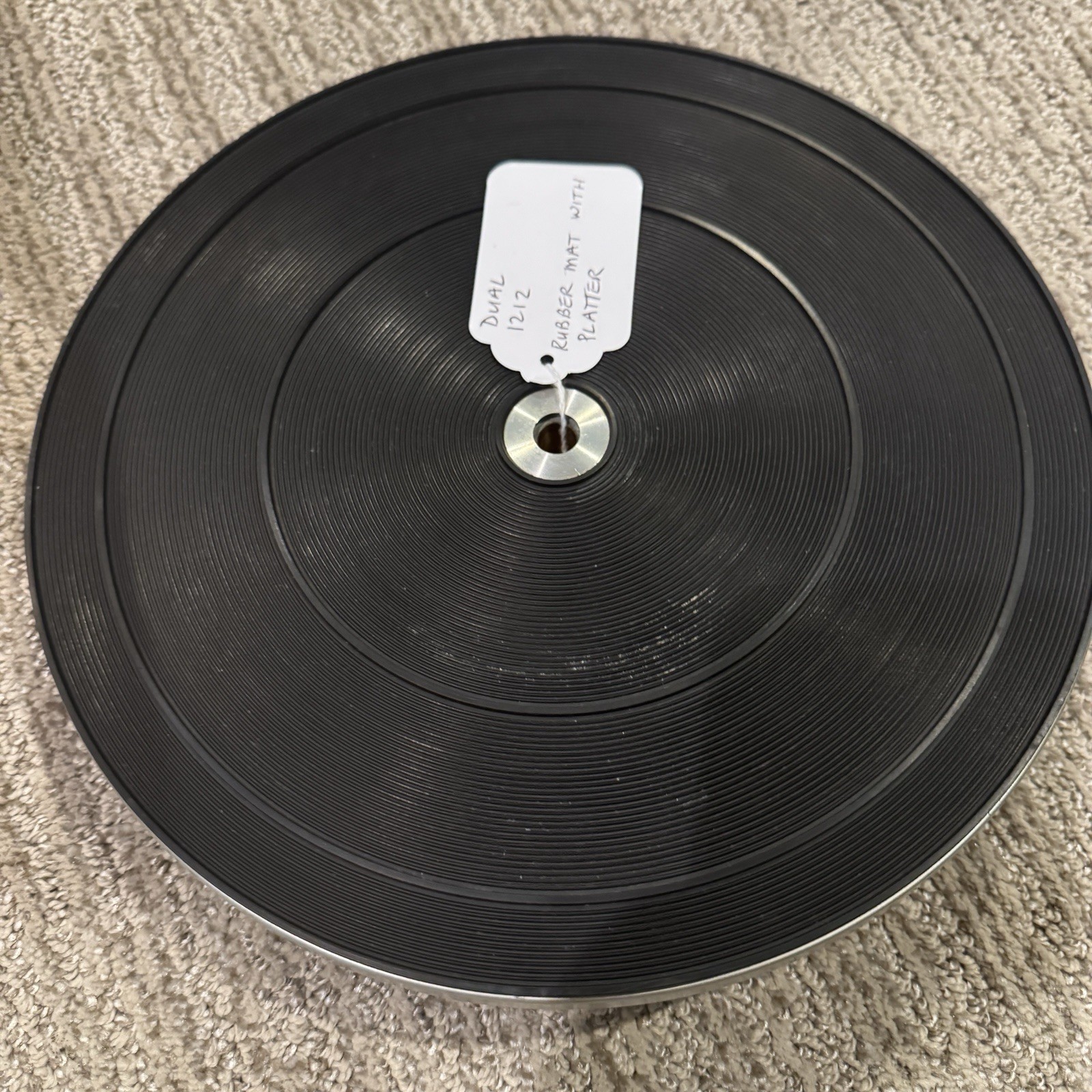 DUAL 1212 ORIGINAL PLATTER WITH RUBBER MAT – EXCELLENT CONDITION