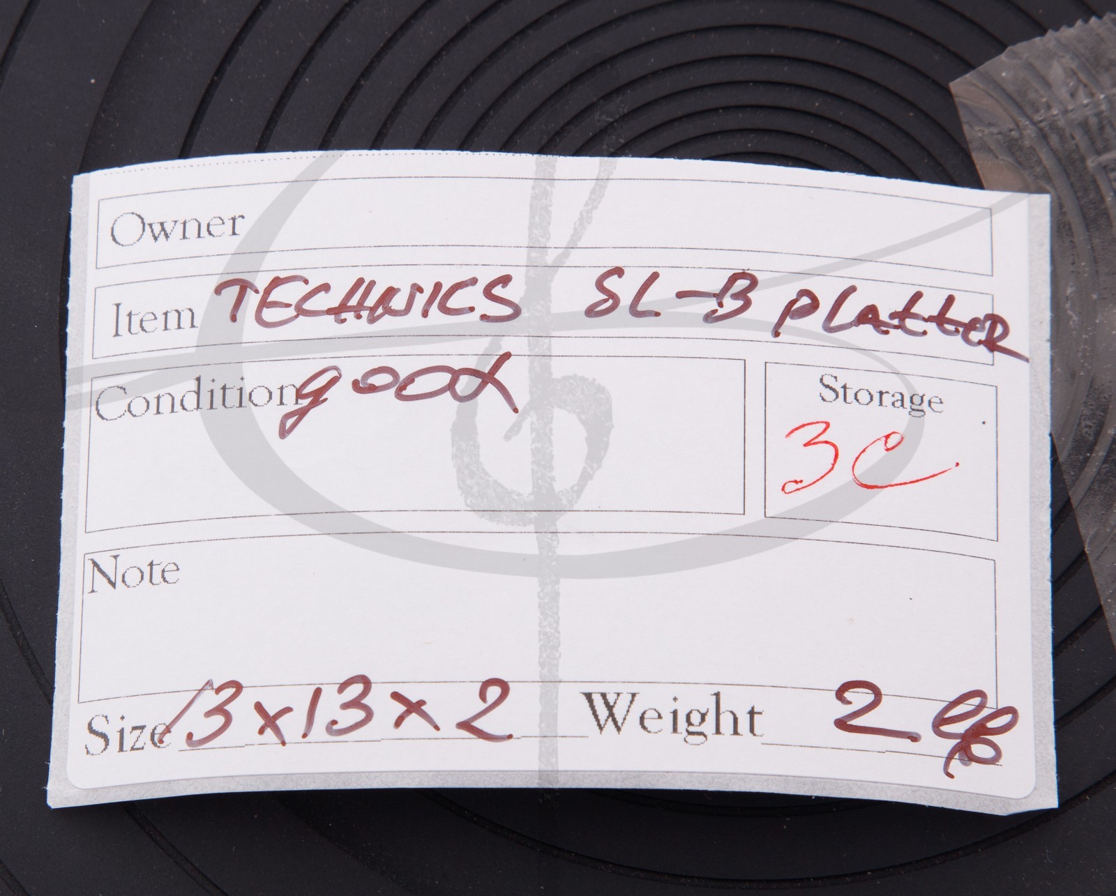 Technics Turntable SL-B 303 Genuine Rubber Platter Mat