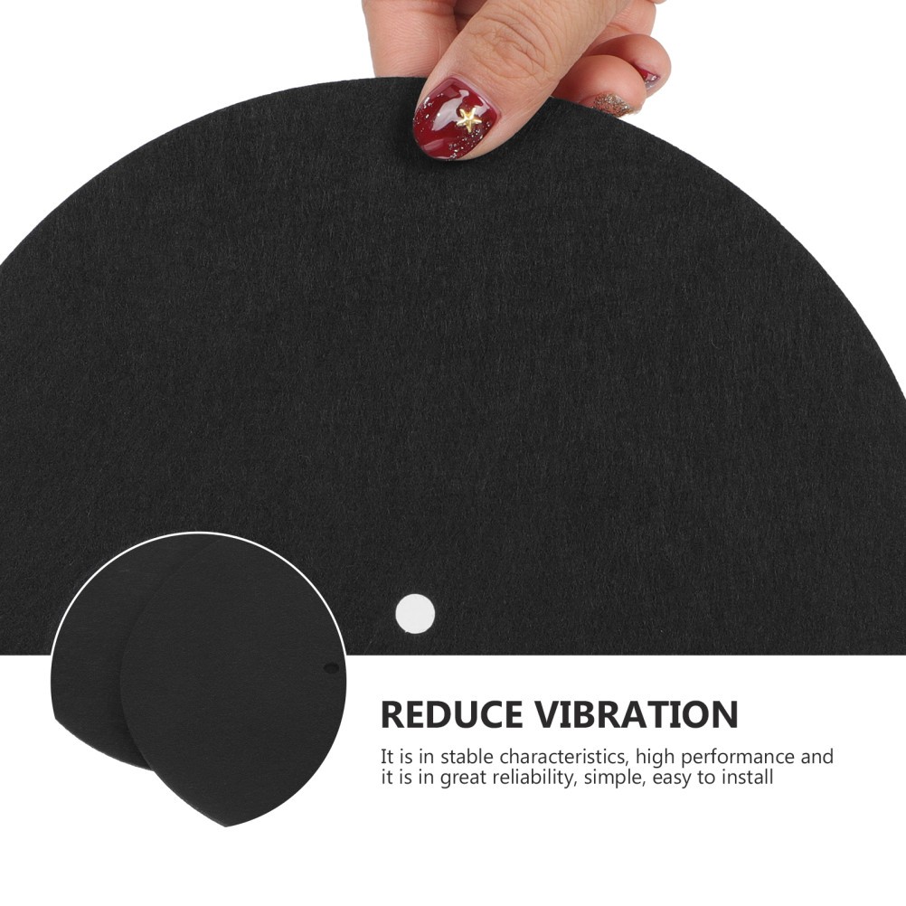 2Pcs Simple Vinyl Protective Pad for Phonograph Records Turntable Mats