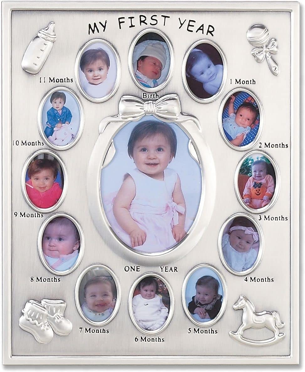 Lawrence Frames 830080 Silver Plated My First Year 4 by 6 Multi, silver
