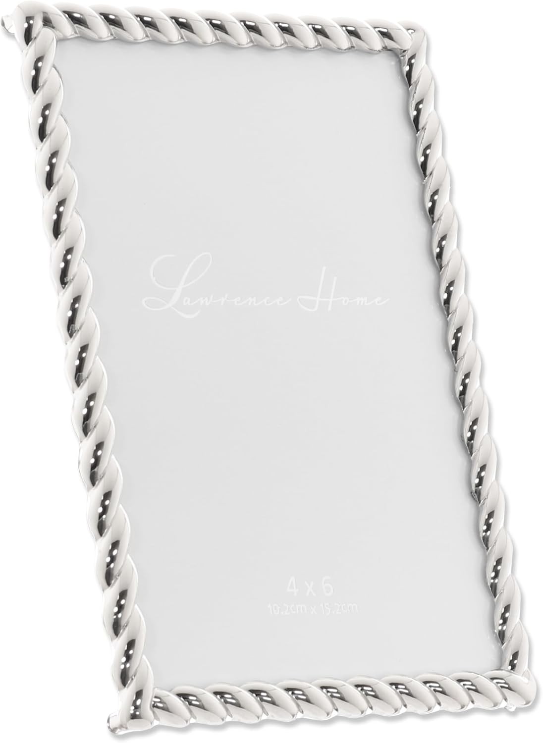 Lawrence Frames Rope Design Metal Frame, 4×6, Silver